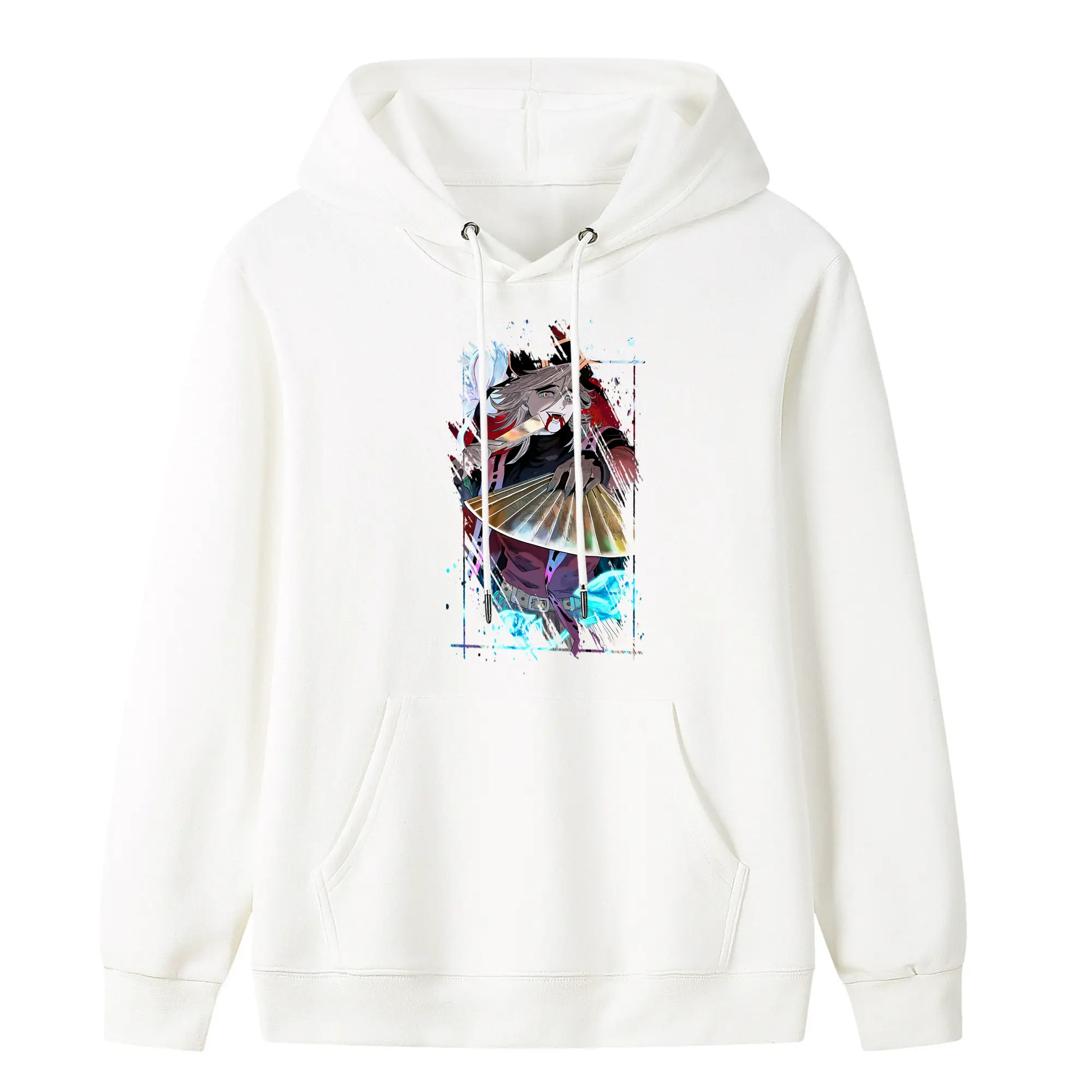 鬼滅の刃 グッズ,童磨 - キッズ フード付きパーカー ・ フロントプリント ・ ポリエステル100％ ・ 快適 通学 スポーツ 日常使い お散歩用