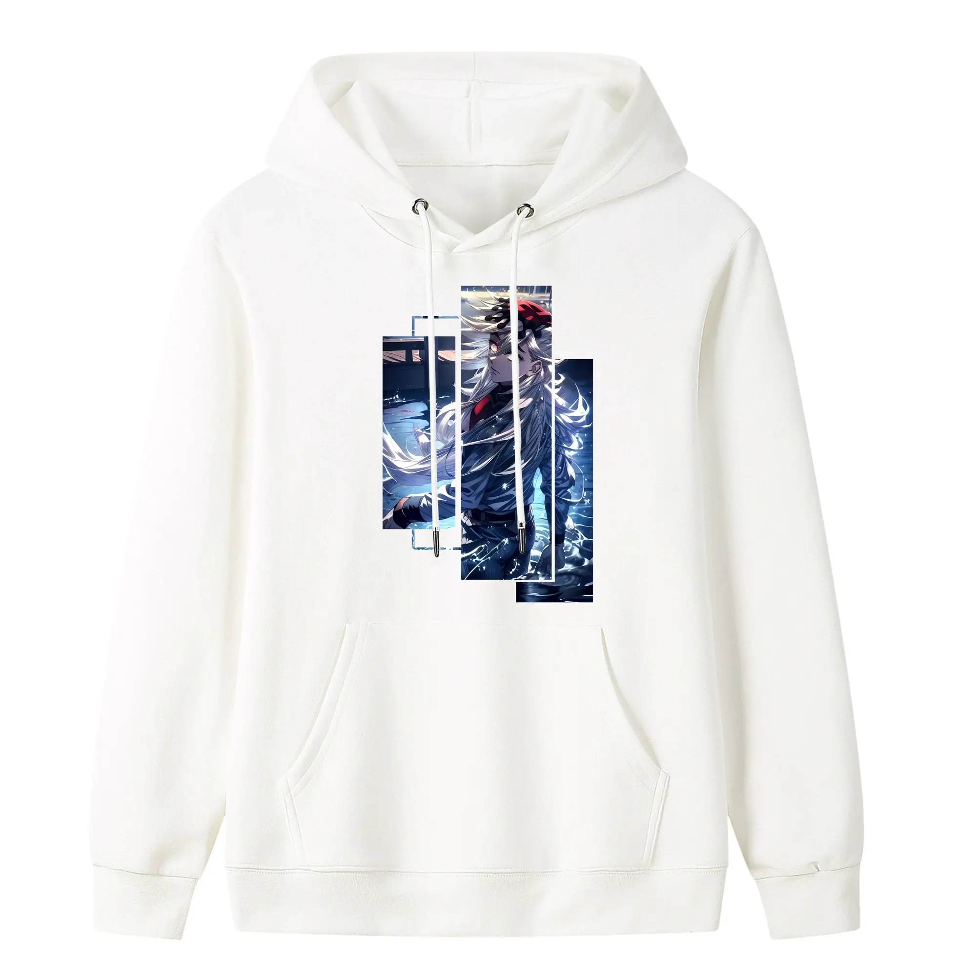 鬼滅の刃 グッズ,童磨 - キッズ フード付きパーカー ・ フロントプリント ・ ポリエステル100％ ・ 快適 通学 スポーツ 日常使い お散歩用