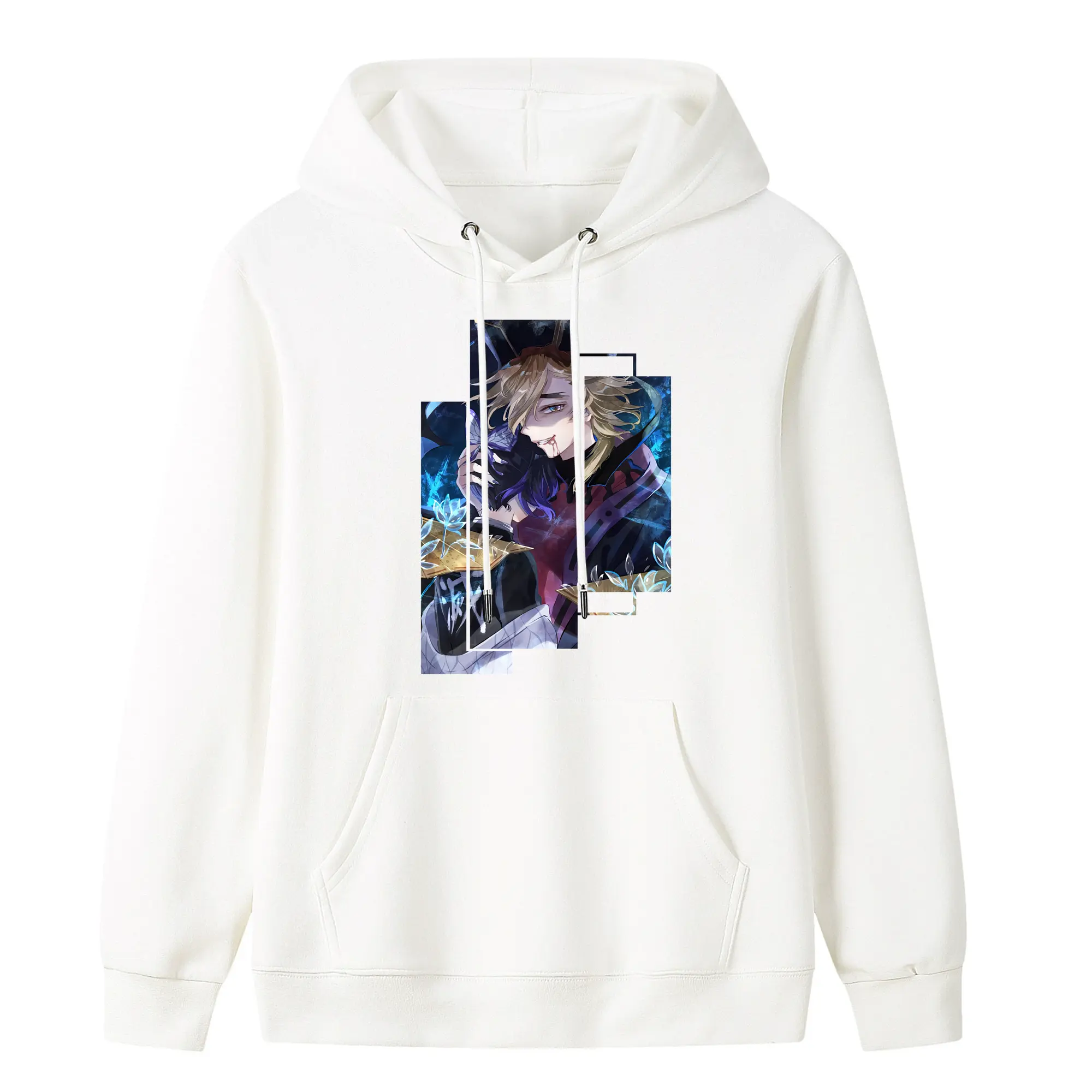 鬼滅の刃 グッズ,童磨 - キッズ フード付きパーカー ・ フロントプリント ・ ポリエステル100％ ・ 快適 通学 スポーツ 日常使い お散歩用