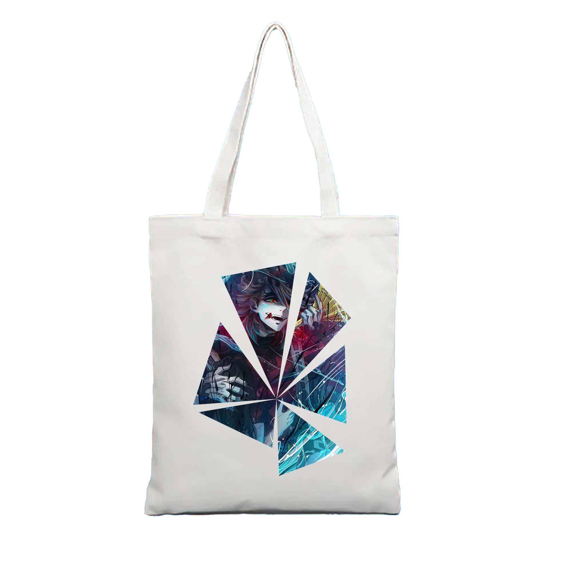 鬼滅の刃 グッズ,童磨 - 縦型キャンバス手提げバッグ（トートバッグ） ・ キャンバス素材 ・ ショッピング用 ・ 軽量 丈夫 お手入れ簡単