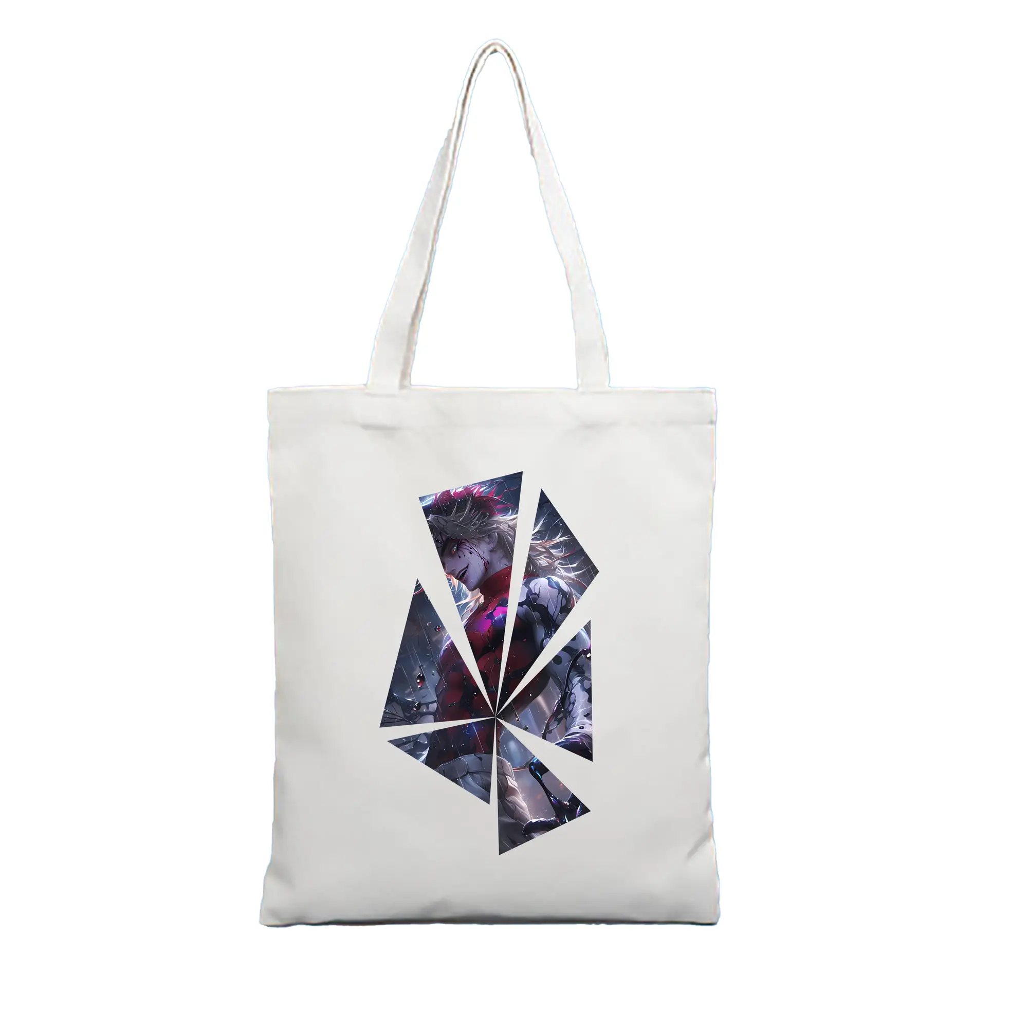 鬼滅の刃 グッズ,童磨 - 縦型キャンバス手提げバッグ（トートバッグ） ・ キャンバス素材 ・ ショッピング用 ・ 軽量 丈夫 お手入れ簡単