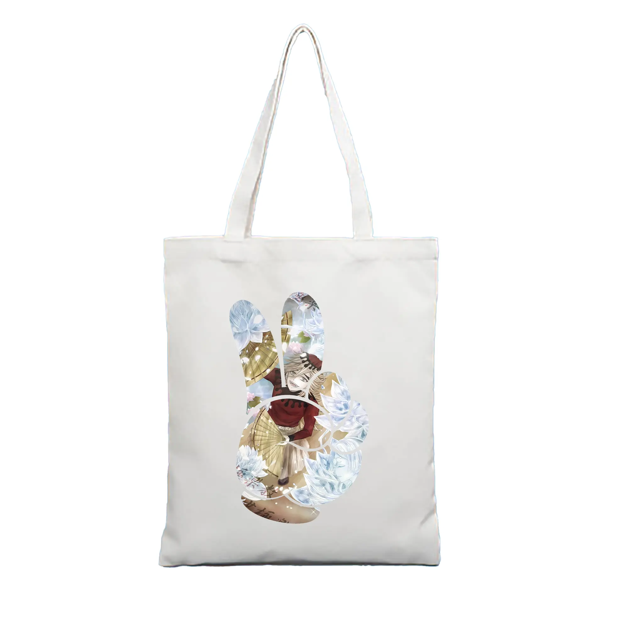 鬼滅の刃 グッズ,童磨 - 縦型キャンバス手提げバッグ（トートバッグ） ・ キャンバス素材 ・ ショッピング用 ・ 軽量 丈夫 お手入れ簡単