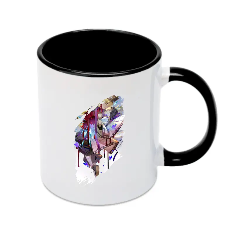 鬼滅の刃 グッズ,童磨 - カラフルマグカップ ・ 陶器 ・ 熱転写プリント ・ 鮮やかデザイン ・ 耐久性 高品質 ・ コーヒー お茶 ギフト用