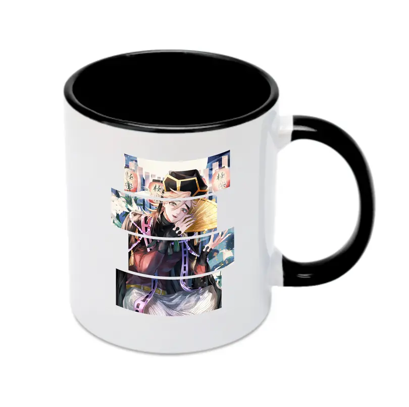 鬼滅の刃 グッズ,童磨 - カラフルマグカップ ・ 陶器 ・ 熱転写プリント ・ 鮮やかデザイン ・ 耐久性 高品質 ・ コーヒー お茶 ギフト用