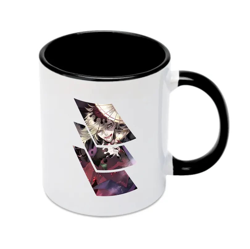 鬼滅の刃 グッズ,童磨 - カラフルマグカップ ・ 陶器 ・ 熱転写プリント ・ 鮮やかデザイン ・ 耐久性 高品質 ・ コーヒー お茶 ギフト用