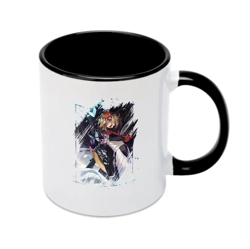 鬼滅の刃 グッズ,童磨 - カラフルマグカップ ・ 陶器 ・ 熱転写プリント ・ 鮮やかデザイン ・ 耐久性 高品質 ・ コーヒー お茶 ギフト用