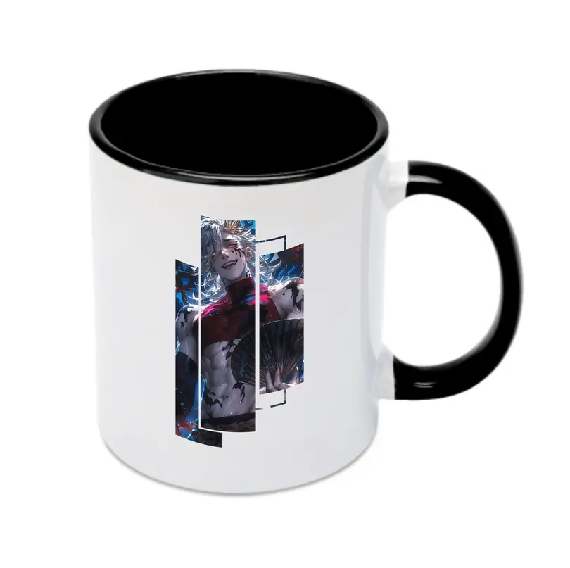 鬼滅の刃 グッズ,童磨 - カラフルマグカップ ・ 陶器 ・ 熱転写プリント ・ 鮮やかデザイン ・ 耐久性 高品質 ・ コーヒー お茶 ギフト用