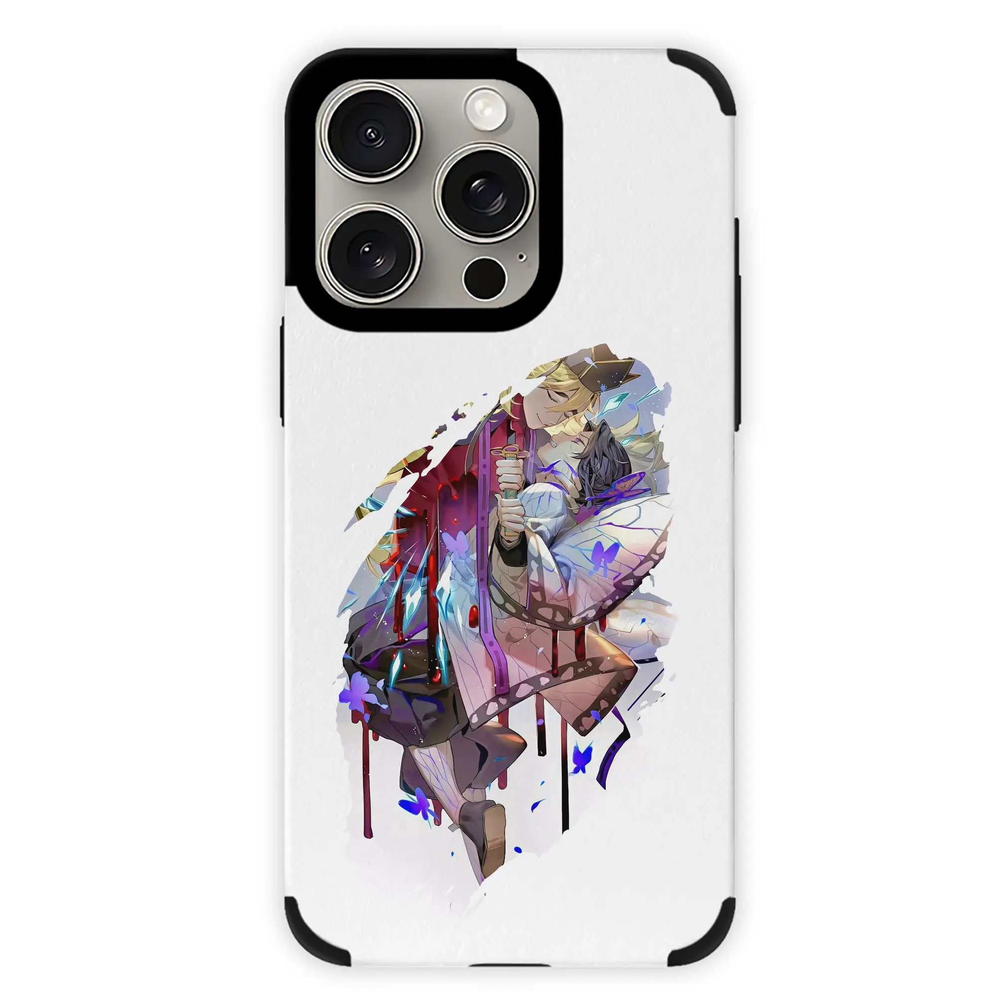 鬼滅の刃 グッズ,童磨 - IPhone15ProMax対応 ・ PUレザースマホケース ・ 耐衝撃 ・ 黄変防止 ・ 360度全面保護 ・ 柔らか手触り ・ 3D立体ボタン