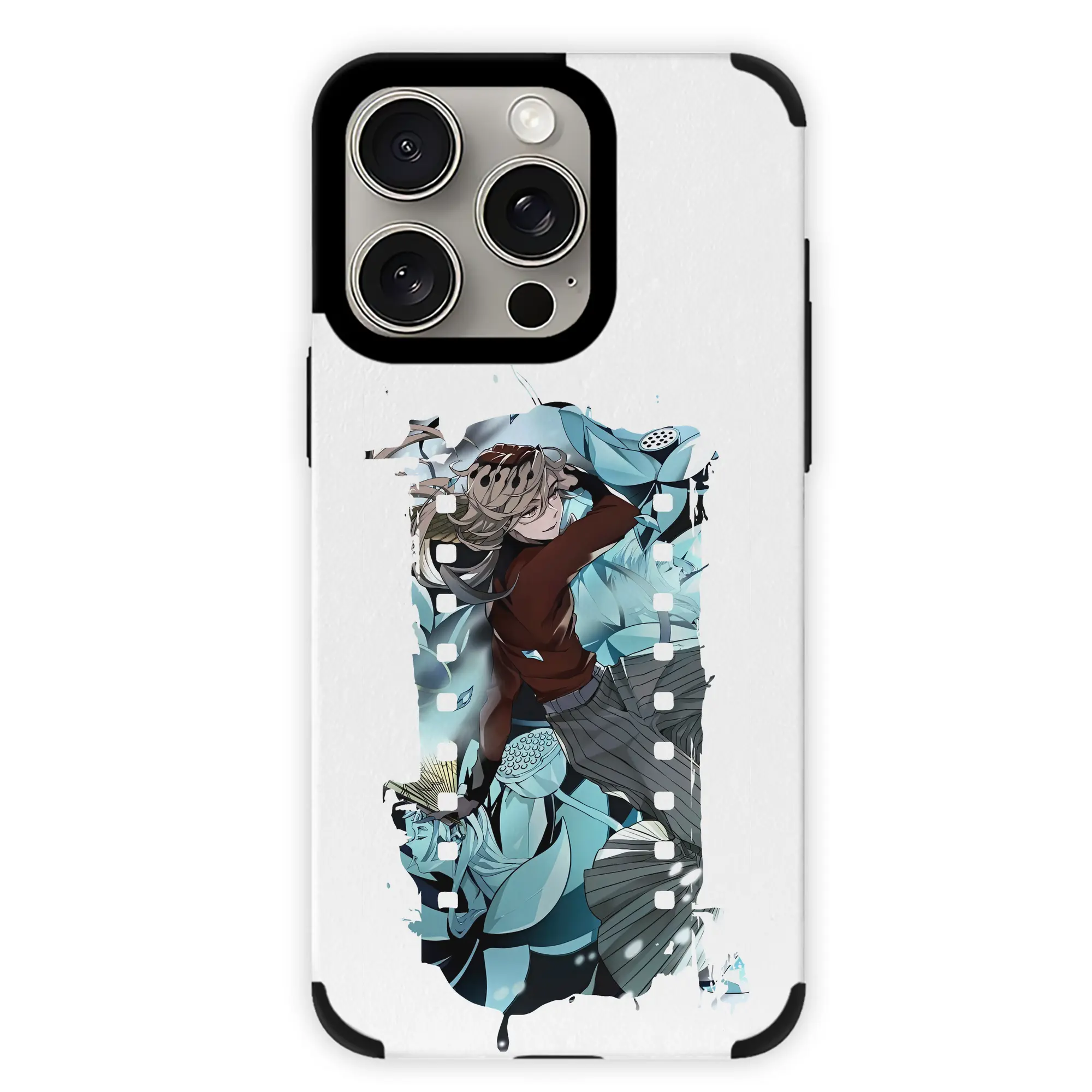 鬼滅の刃 グッズ,童磨 - IPhone15ProMax対応 ・ PUレザースマホケース ・ 耐衝撃 ・ 黄変防止 ・ 360度全面保護 ・ 柔らか手触り ・ 3D立体ボタン