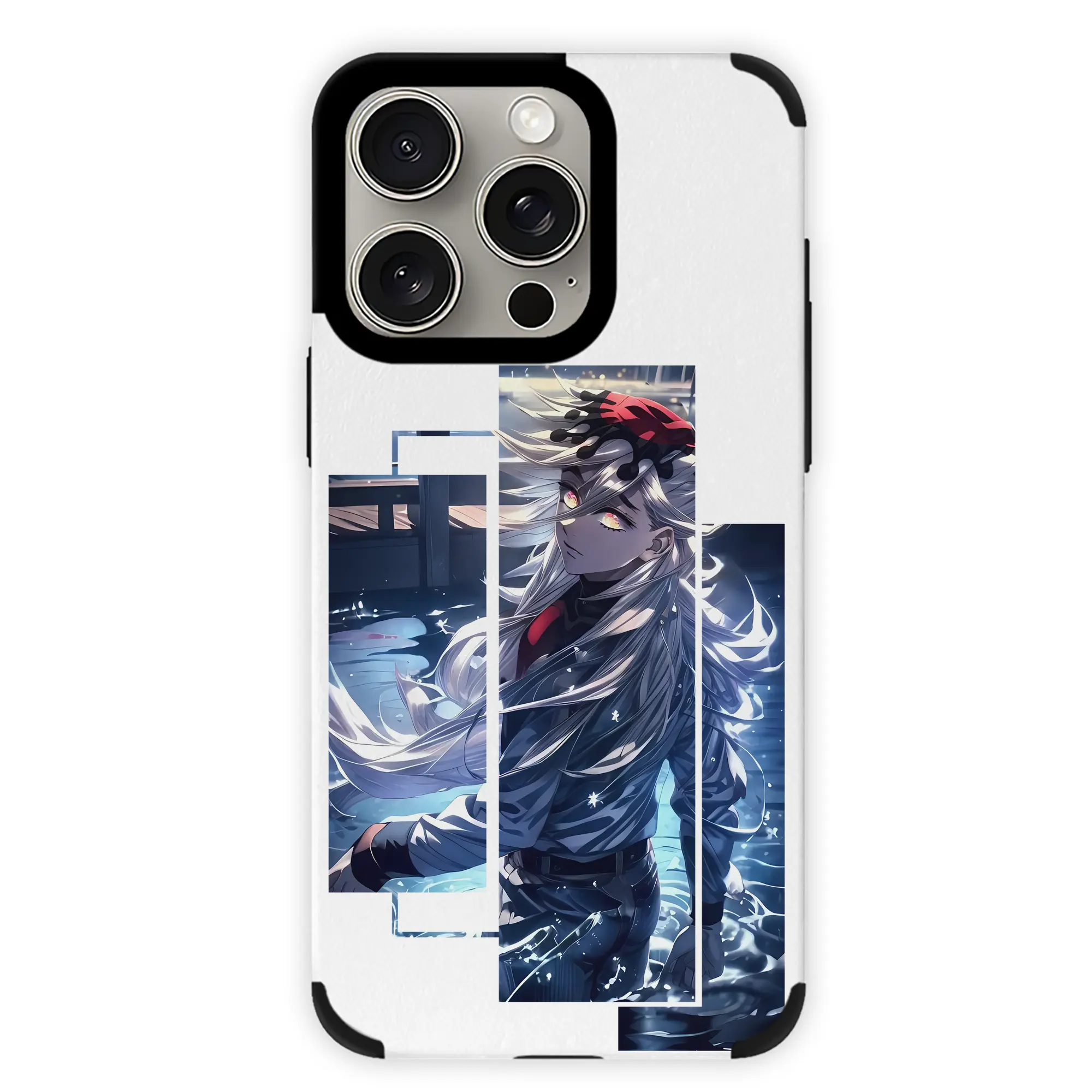 鬼滅の刃 グッズ,童磨 - IPhone15ProMax対応 ・ PUレザースマホケース ・ 耐衝撃 ・ 黄変防止 ・ 360度全面保護 ・ 柔らか手触り ・ 3D立体ボタン