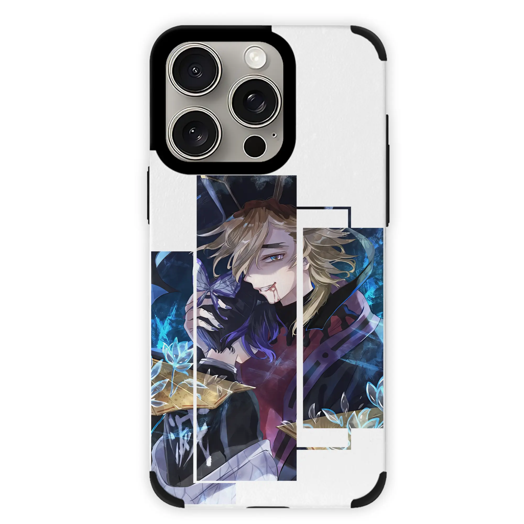 鬼滅の刃 グッズ,童磨 - IPhone15ProMax対応 ・ PUレザースマホケース ・ 耐衝撃 ・ 黄変防止 ・ 360度全面保護 ・ 柔らか手触り ・ 3D立体ボタン