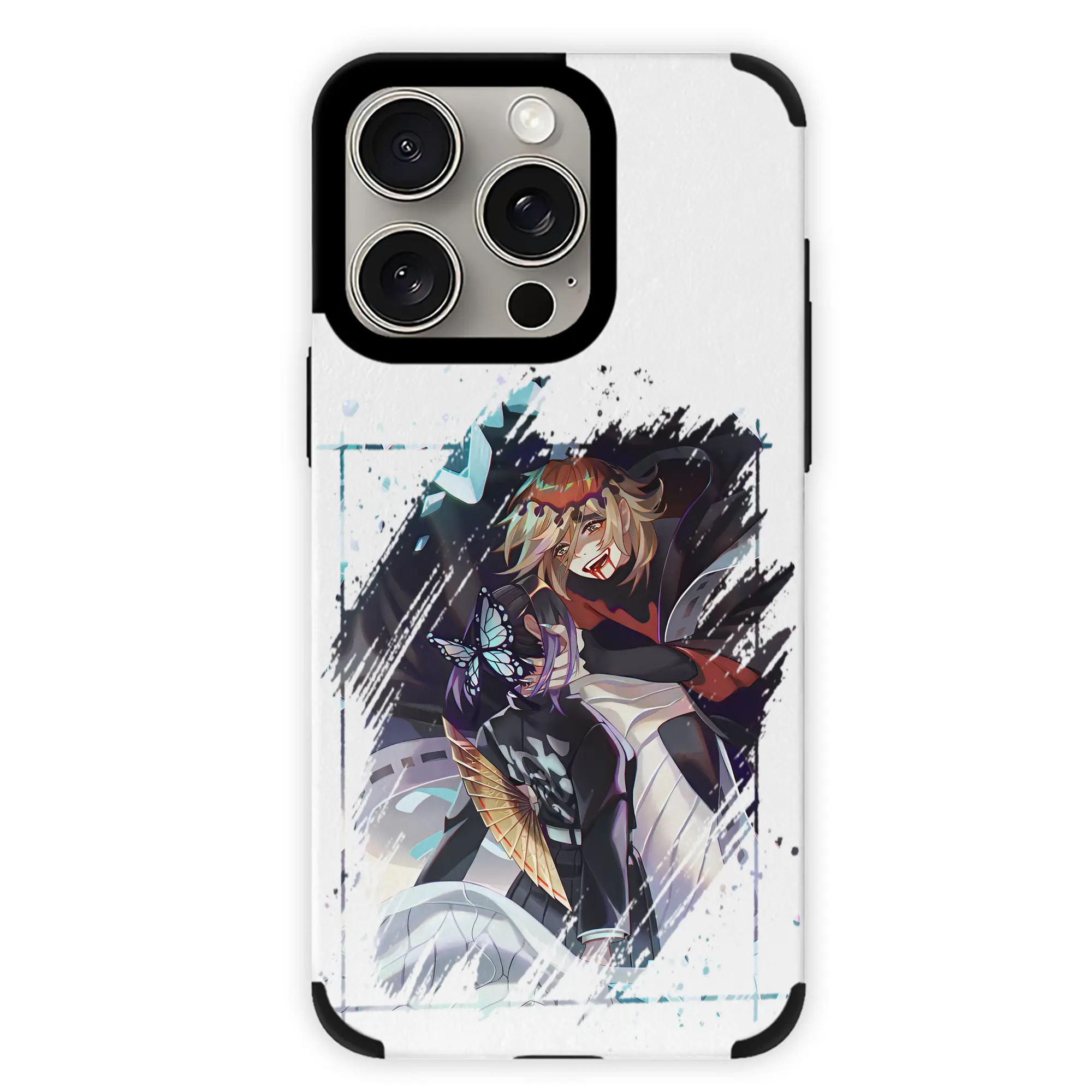 鬼滅の刃 グッズ,童磨 - IPhone15ProMax対応 ・ PUレザースマホケース ・ 耐衝撃 ・ 黄変防止 ・ 360度全面保護 ・ 柔らか手触り ・ 3D立体ボタン