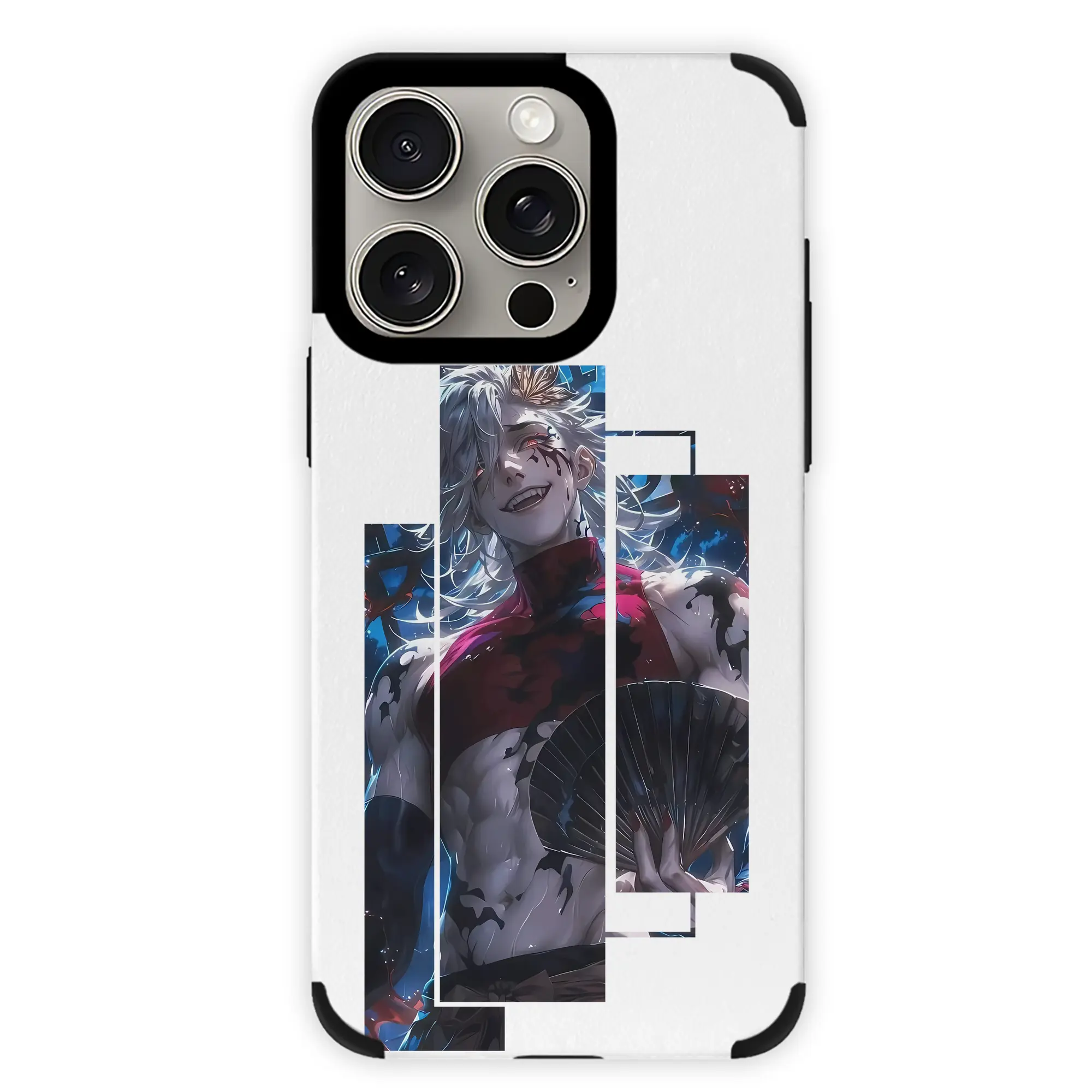 鬼滅の刃 グッズ,童磨 - IPhone15ProMax対応 ・ PUレザースマホケース ・ 耐衝撃 ・ 黄変防止 ・ 360度全面保護 ・ 柔らか手触り ・ 3D立体ボタン