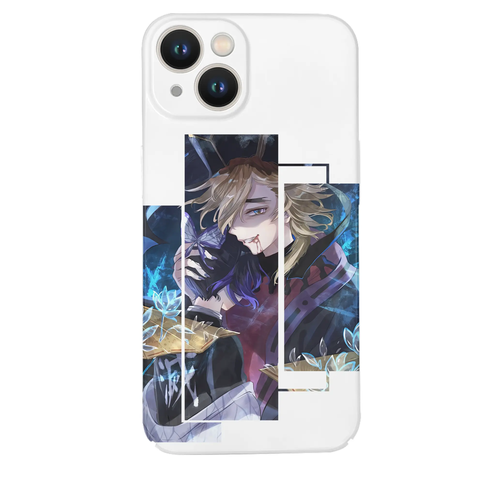 鬼滅の刃 グッズ,童磨 - IPhone 14シリーズ対応 ・ ハードケース ・ 衝撃吸収 ・ 360度密着 ・ カメラ保護 ・ 高品質プラスチック ・ 快適操作