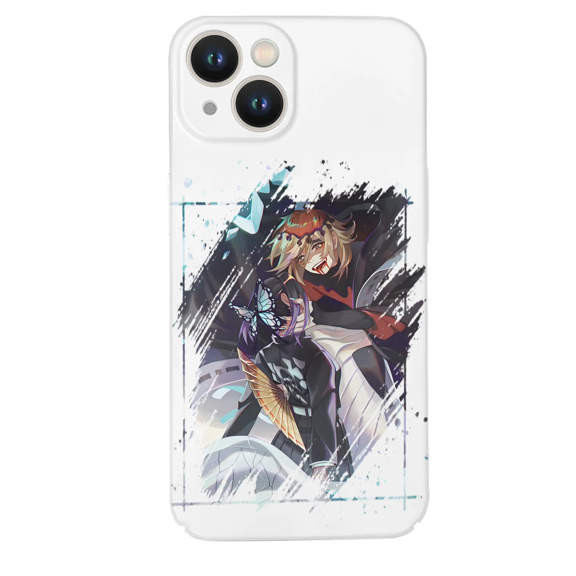 鬼滅の刃 グッズ,童磨 - IPhone 14シリーズ対応 ・ ハードケース ・ 衝撃吸収 ・ 360度密着 ・ カメラ保護 ・ 高品質プラスチック ・ 快適操作