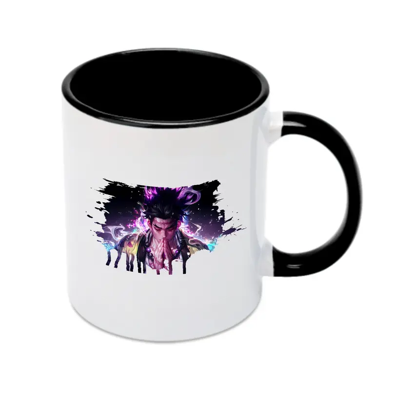 鬼滅の刃 グッズ,悲鳴嶼 行冥 - カラフルマグカップ ・ 陶器 ・ 熱転写プリント ・ 鮮やかデザイン ・ 耐久性 高品質 ・ コーヒー お茶 ギフト用