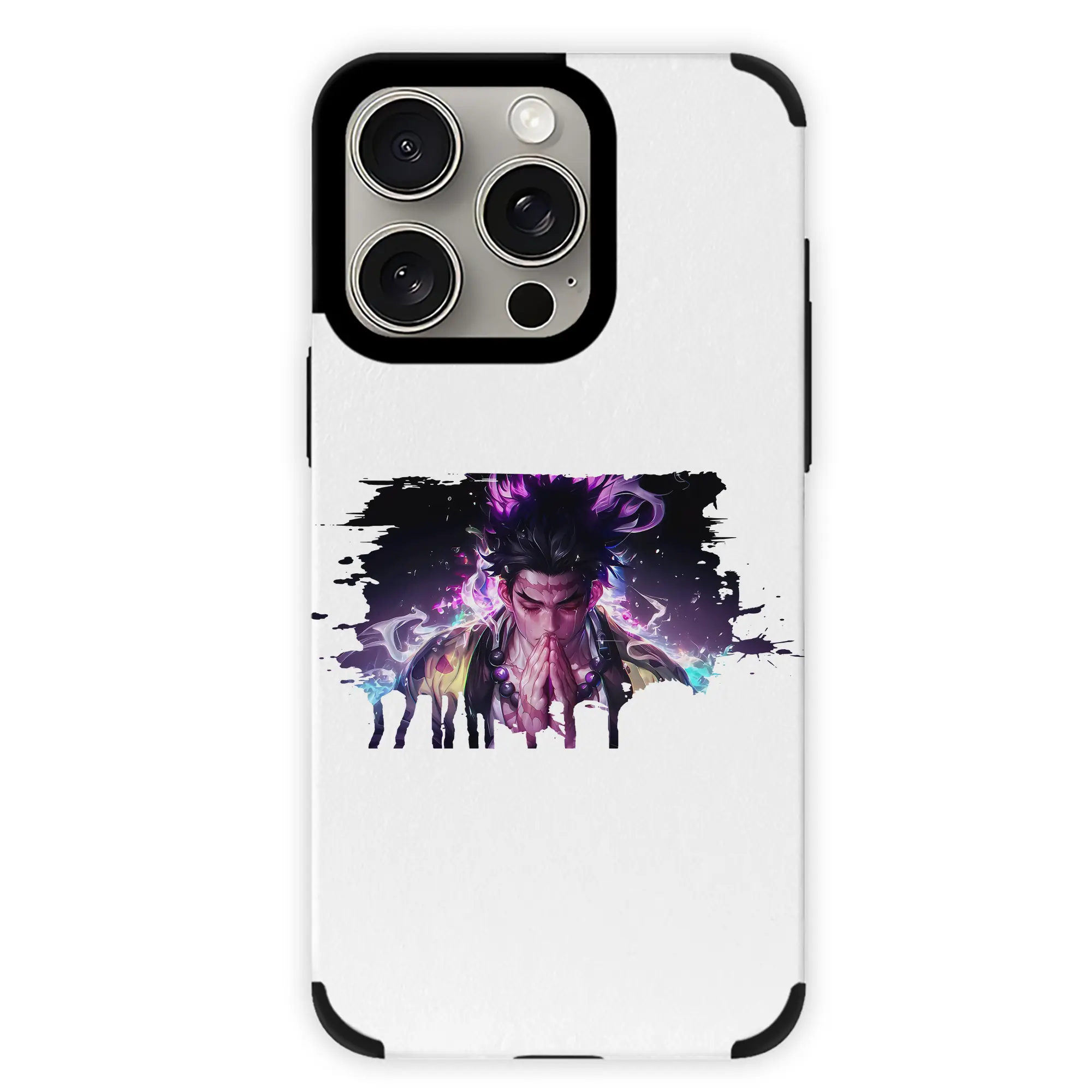 鬼滅の刃 グッズ,悲鳴嶼 行冥 - IPhone15ProMax対応 ・ PUレザースマホケース ・ 耐衝撃 ・ 黄変防止 ・ 360度全面保護 ・ 柔らか手触り ・ 3D立体ボタン