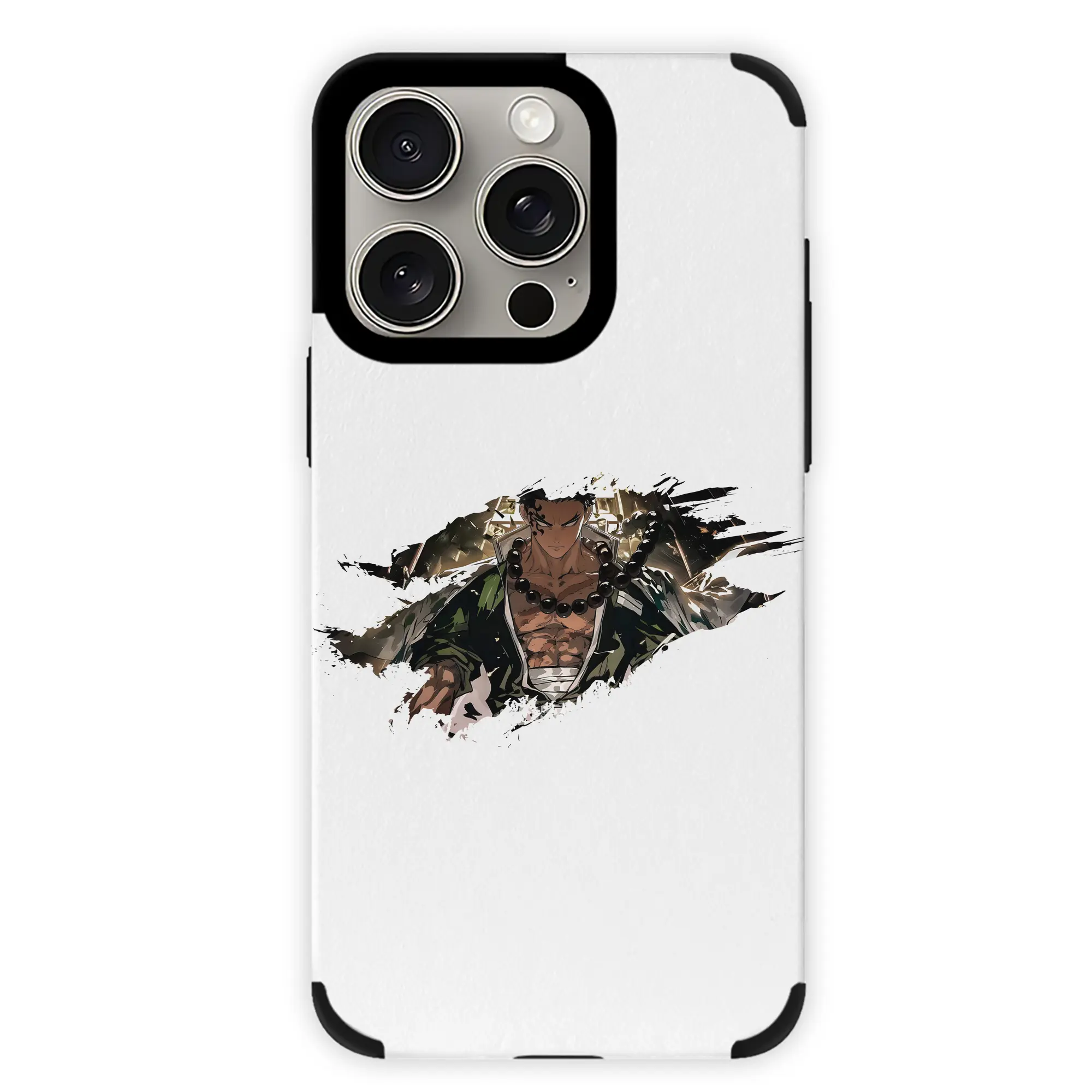 鬼滅の刃 グッズ,悲鳴嶼 行冥 - IPhone15ProMax対応 ・ PUレザースマホケース ・ 耐衝撃 ・ 黄変防止 ・ 360度全面保護 ・ 柔らか手触り ・ 3D立体ボタン