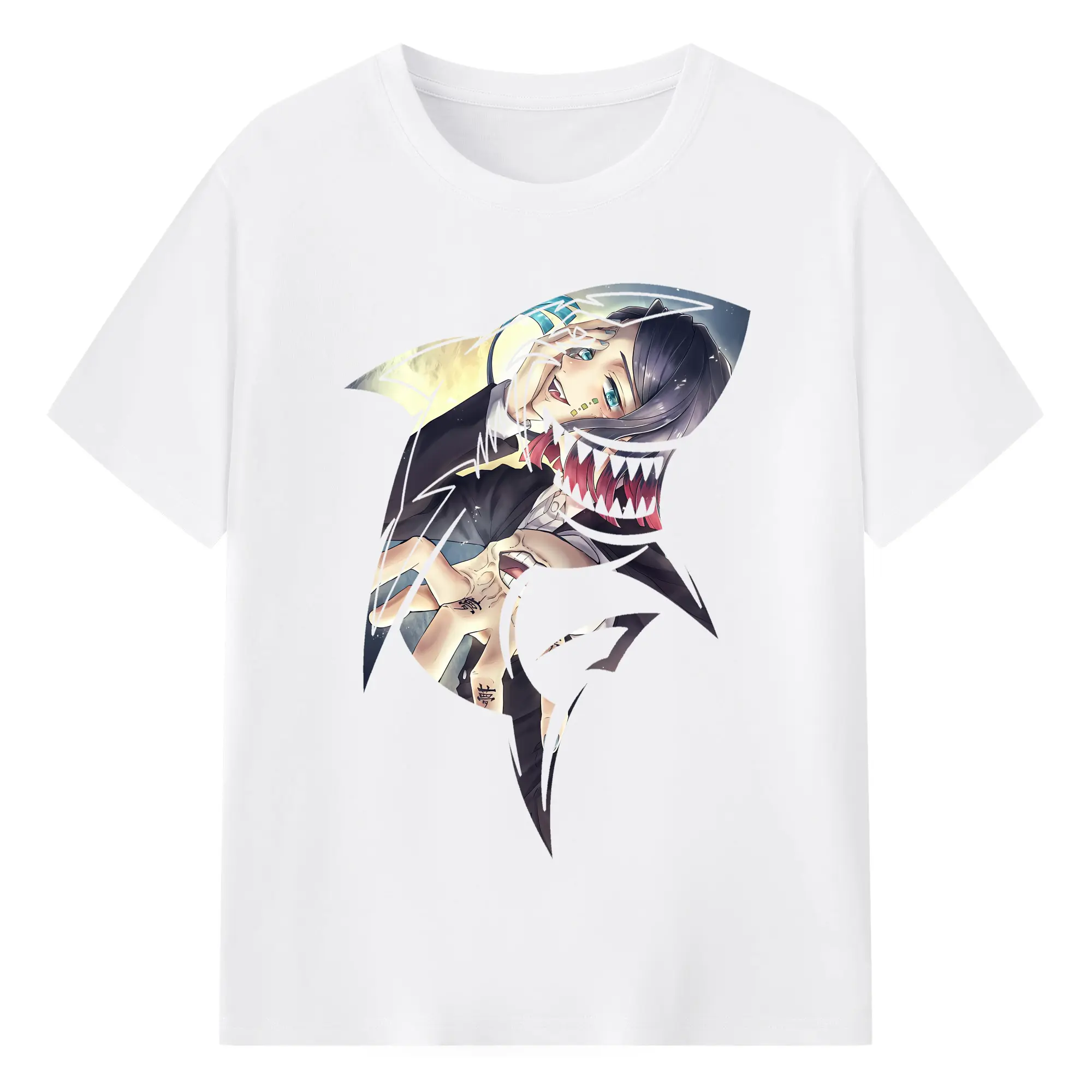 鬼滅の刃 グッズ,魘夢 - 綿100％ 半袖Tシャツ ・ フロントプリント ・ 快適 通気性 ・ 日常使い 散歩 スポーツ用