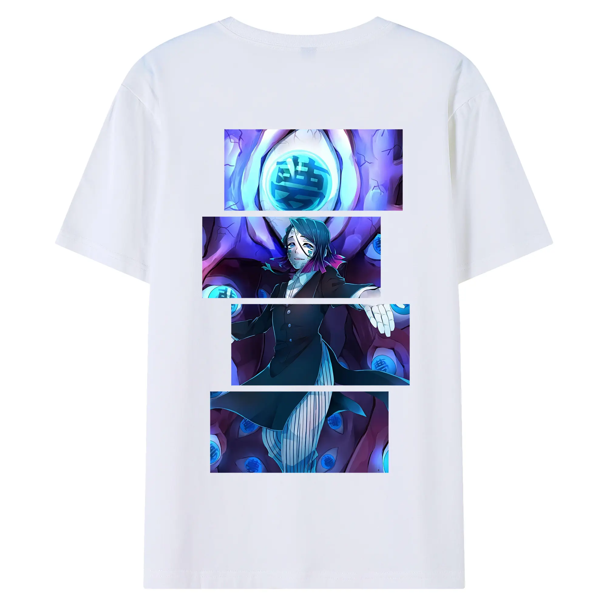 鬼滅の刃 グッズ,魘夢 - 綿100％ 半袖Tシャツ ・ バックプリント ・ 快適 通気性 ・ 日常使い 散歩 スポーツ用