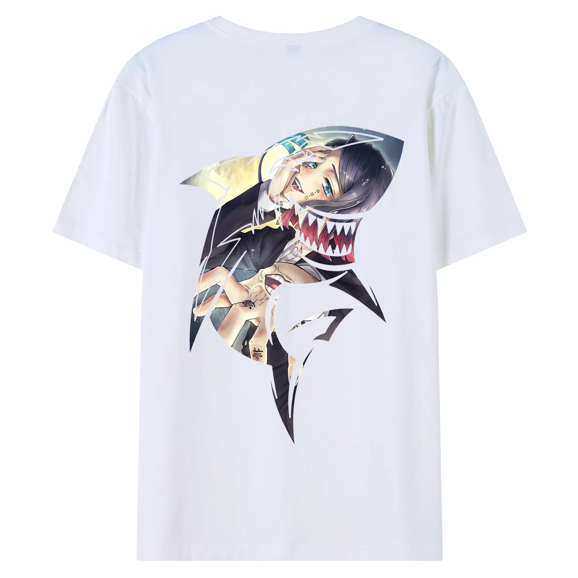 鬼滅の刃 グッズ,魘夢 - 綿100％ 半袖Tシャツ ・ バックプリント ・ 快適 通気性 ・ 日常使い 散歩 スポーツ用