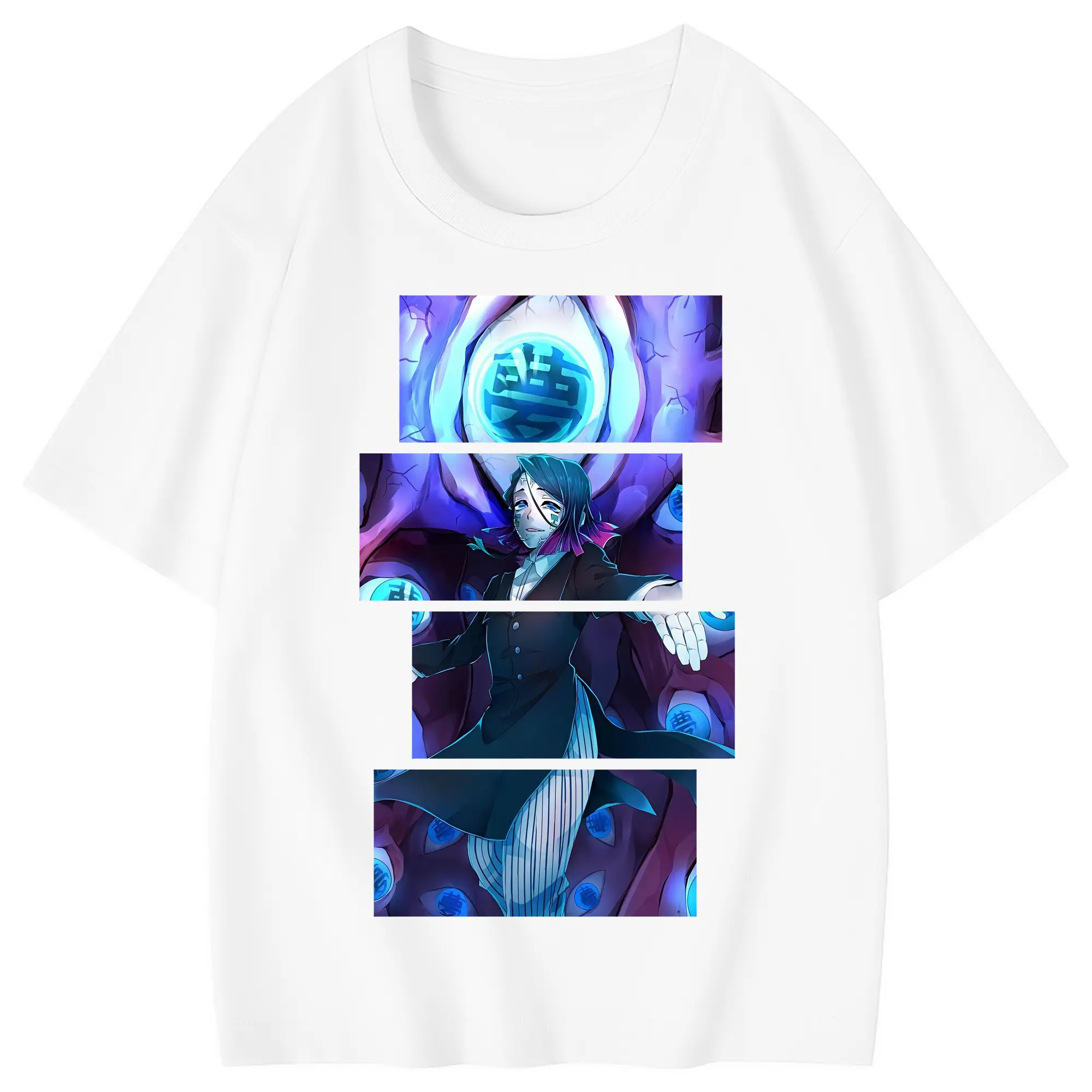 鬼滅の刃 グッズ,魘夢 - 綿100％ キッズTシャツ ・ フロントプリント ・ 快適 通気性 ・ スポーツ カジュアル 散歩用