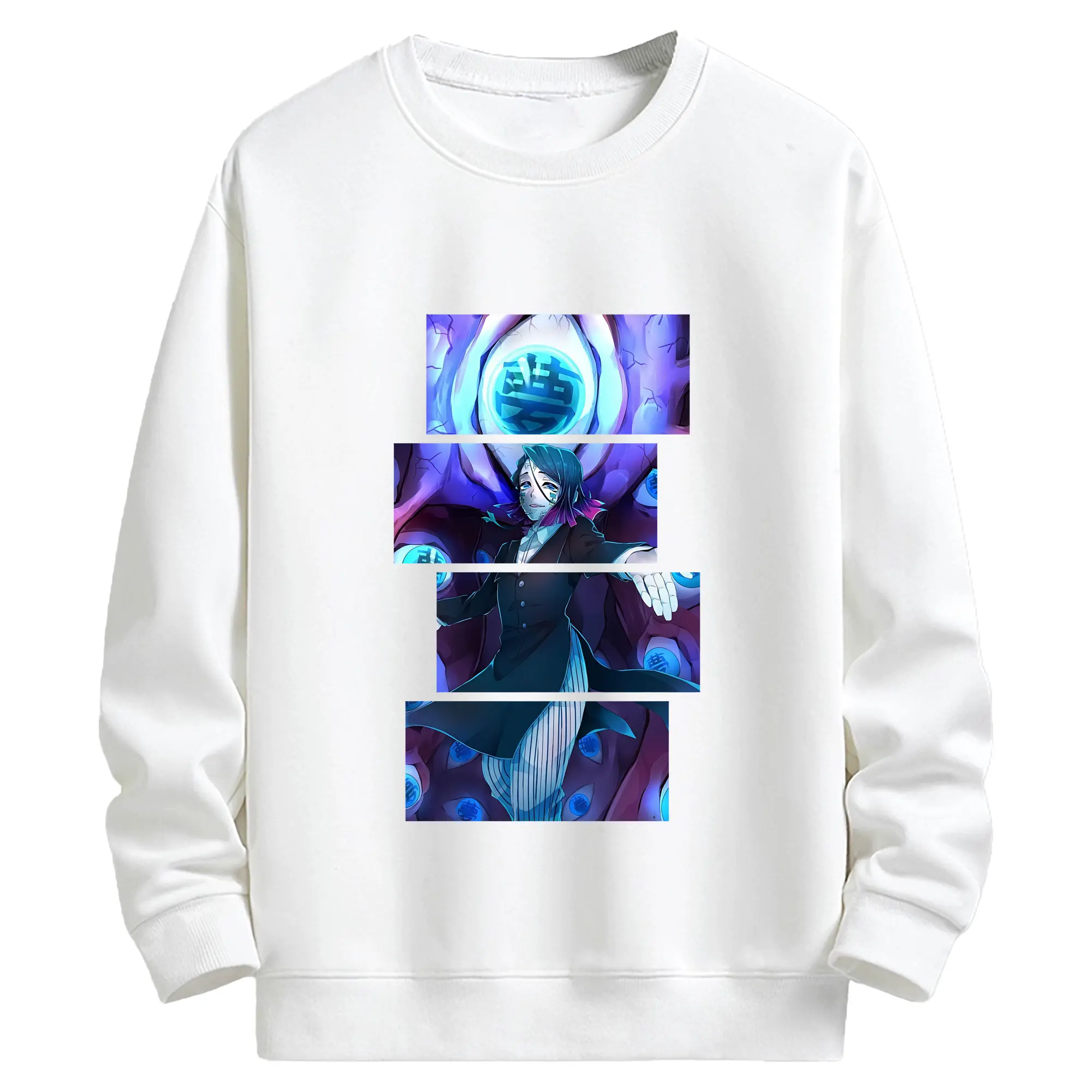 鬼滅の刃 グッズ,魘夢 - 高品質 クルーネック スウェット ・ コットン59％ ポリエステル41％ ・ ユニセックス 長袖 トレーナー ・ カジュアル デイリー スポーツ 散歩用