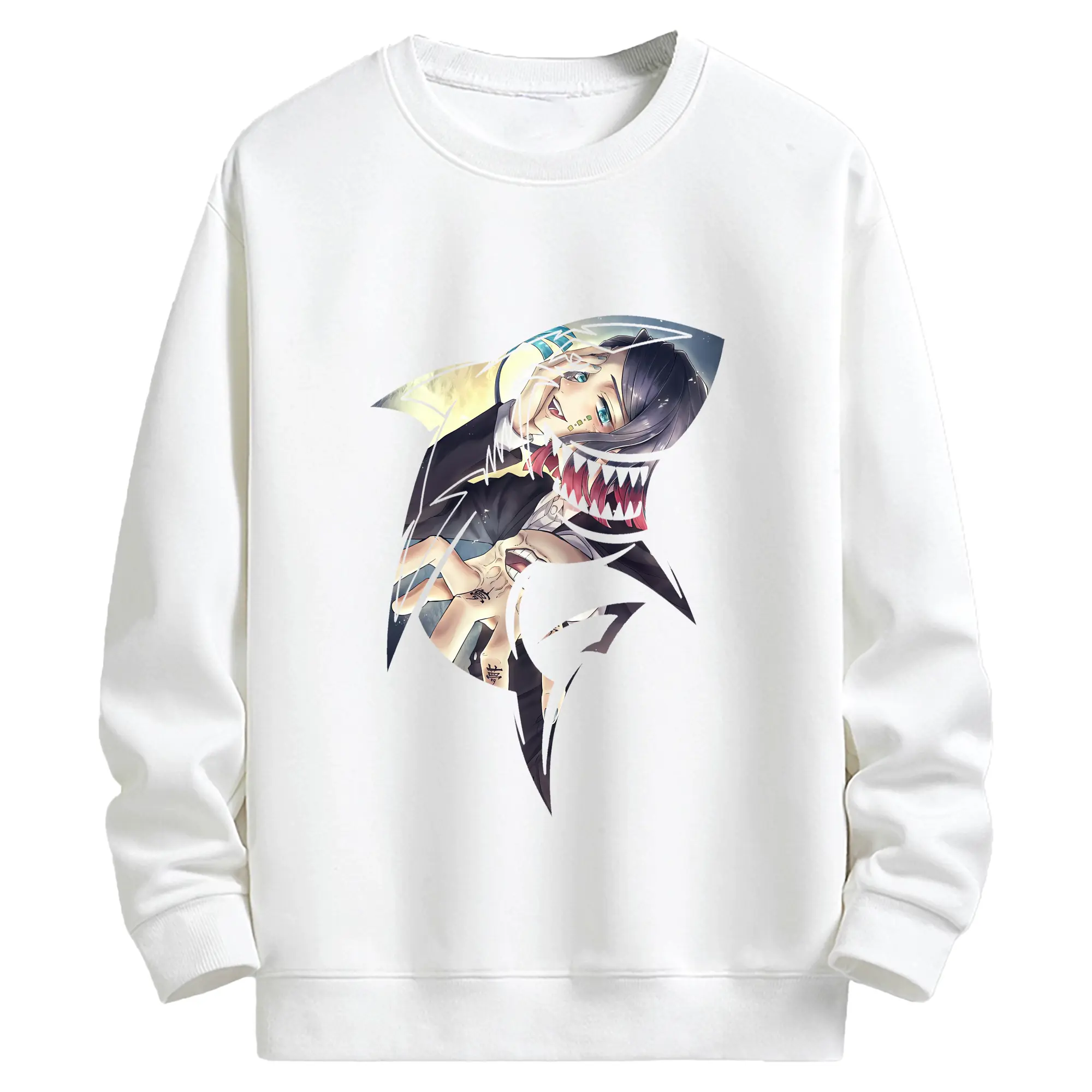 鬼滅の刃 グッズ,魘夢 - 高品質 クルーネック スウェット ・ コットン59％ ポリエステル41％ ・ ユニセックス 長袖 トレーナー ・ カジュアル デイリー スポーツ 散歩用