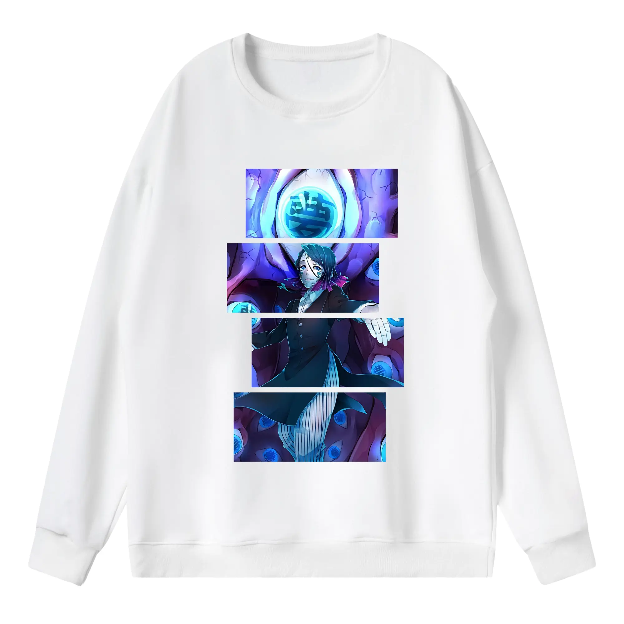 鬼滅の刃 グッズ,魘夢 - 薄手 クルーネック スウェット 裏毛260g · ポリエステル 春秋向け カジュアル 男女兼用 · トレーナー デイリー スポーツ 散歩に最適