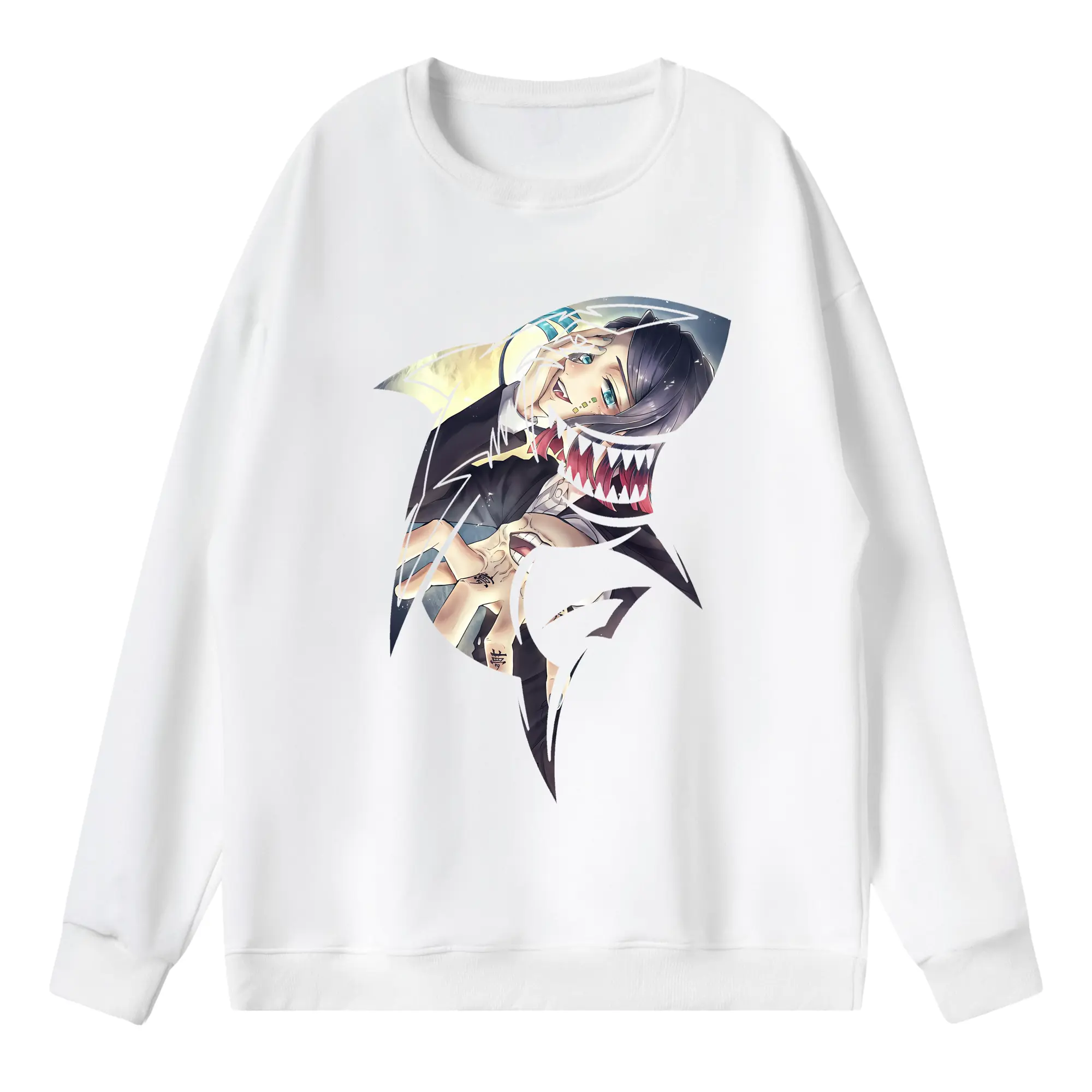 鬼滅の刃 グッズ,魘夢 - 薄手 クルーネック スウェット 裏毛260g · ポリエステル 春秋向け カジュアル 男女兼用 · トレーナー デイリー スポーツ 散歩に最適