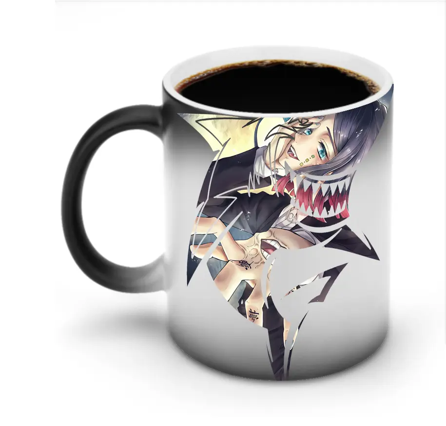 鬼滅の刃 グッズ,魘夢 - 変色マグカップ ・ セラミック ・ 熱転写プリント ・ 耐久性 高品質 ・ ギフト・自宅用 コーヒー お茶