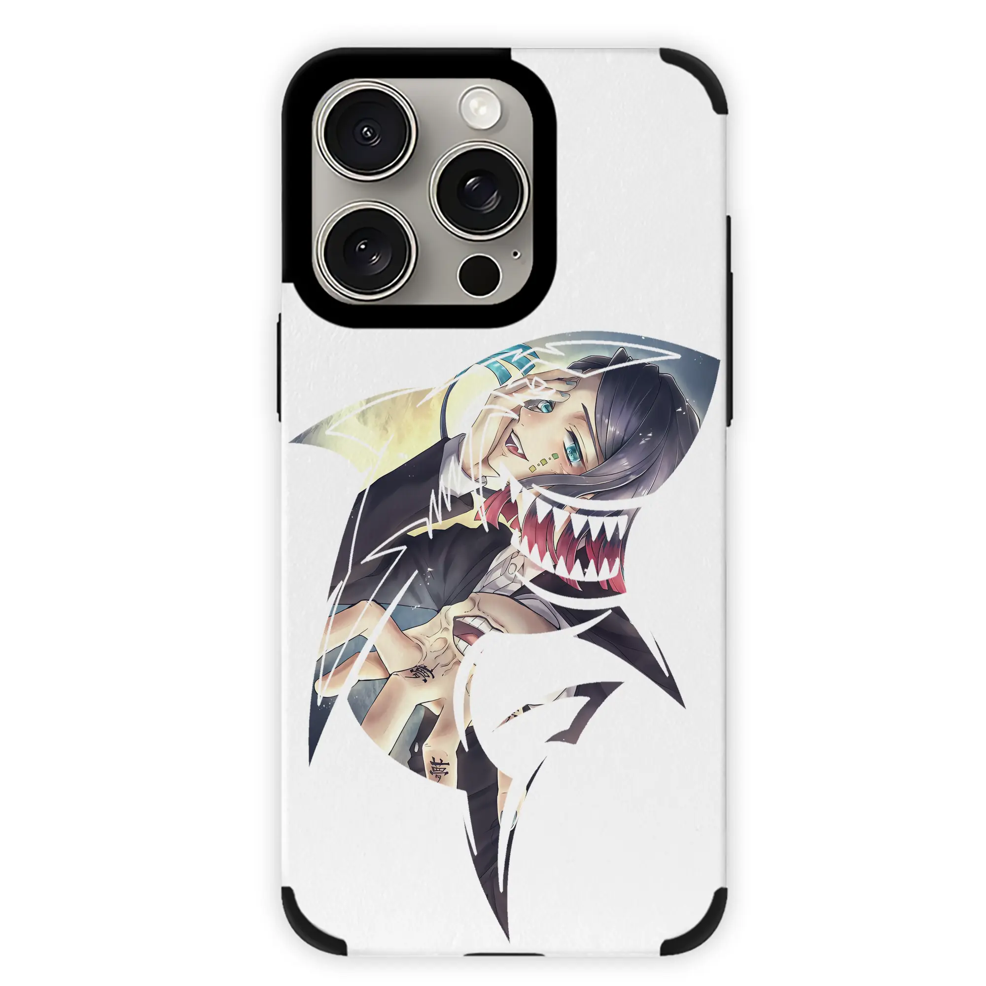 鬼滅の刃 グッズ,魘夢 - IPhone15ProMax対応 ・ PUレザースマホケース ・ 耐衝撃 ・ 黄変防止 ・ 360度全面保護 ・ 柔らか手触り ・ 3D立体ボタン