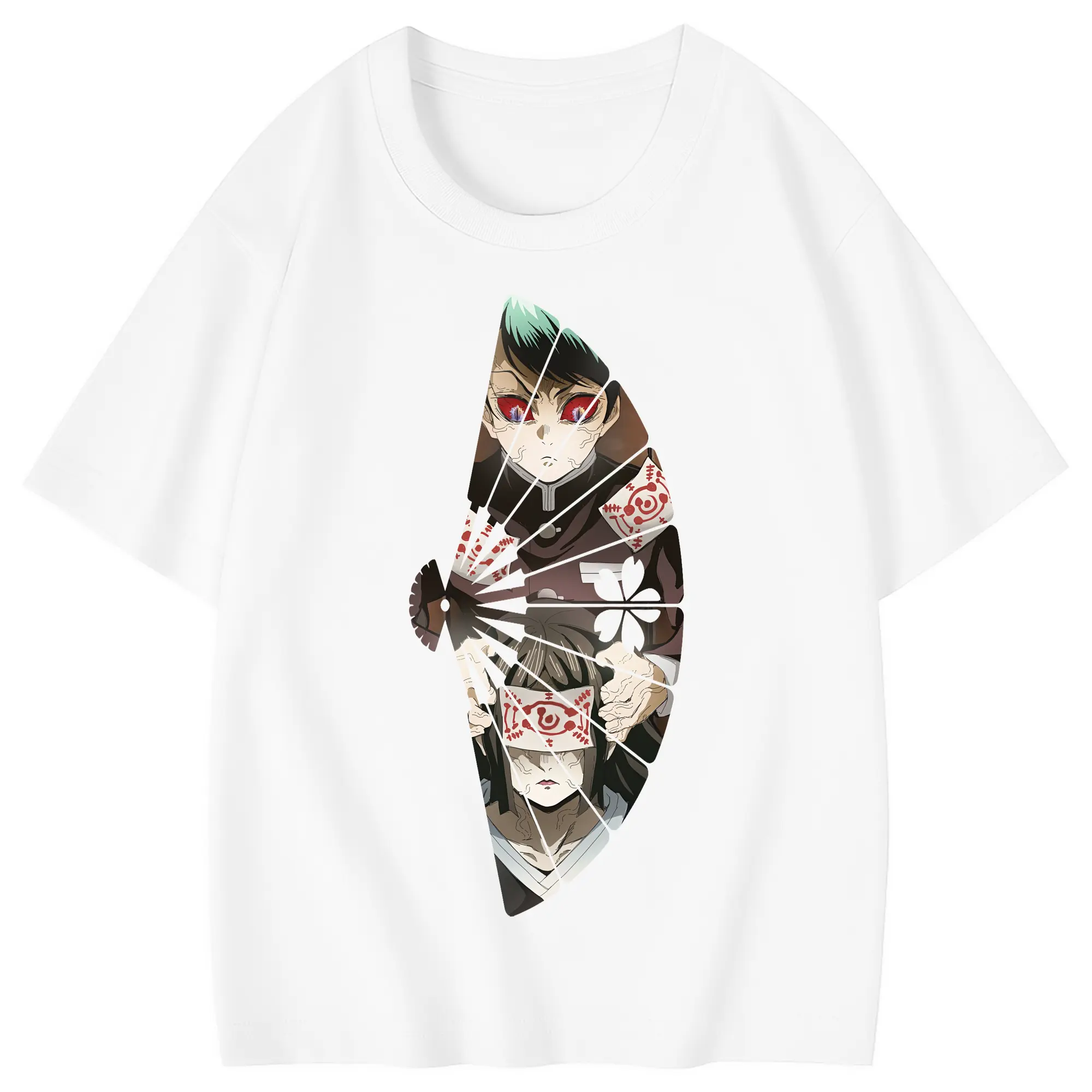 鬼滅の刃 グッズ,愈史郎 - 綿100％ キッズTシャツ ・ フロントプリント ・ 快適 通気性 ・ スポーツ カジュアル 散歩用