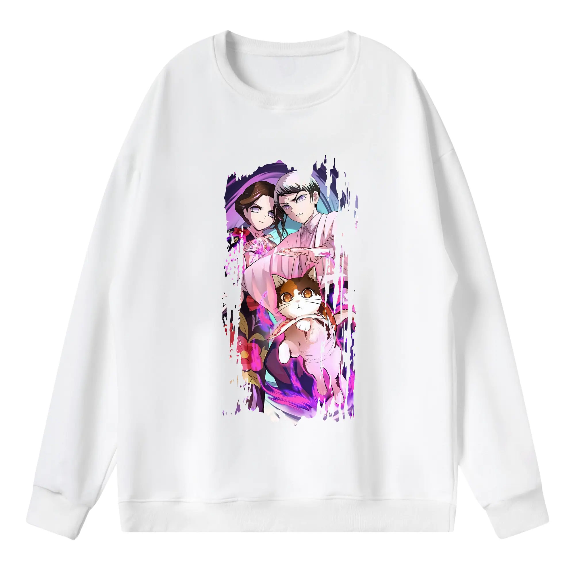 鬼滅の刃 グッズ,愈史郎 - 薄手 クルーネック スウェット 裏毛260g · ポリエステル 春秋向け カジュアル 男女兼用 · トレーナー デイリー スポーツ 散歩に最適