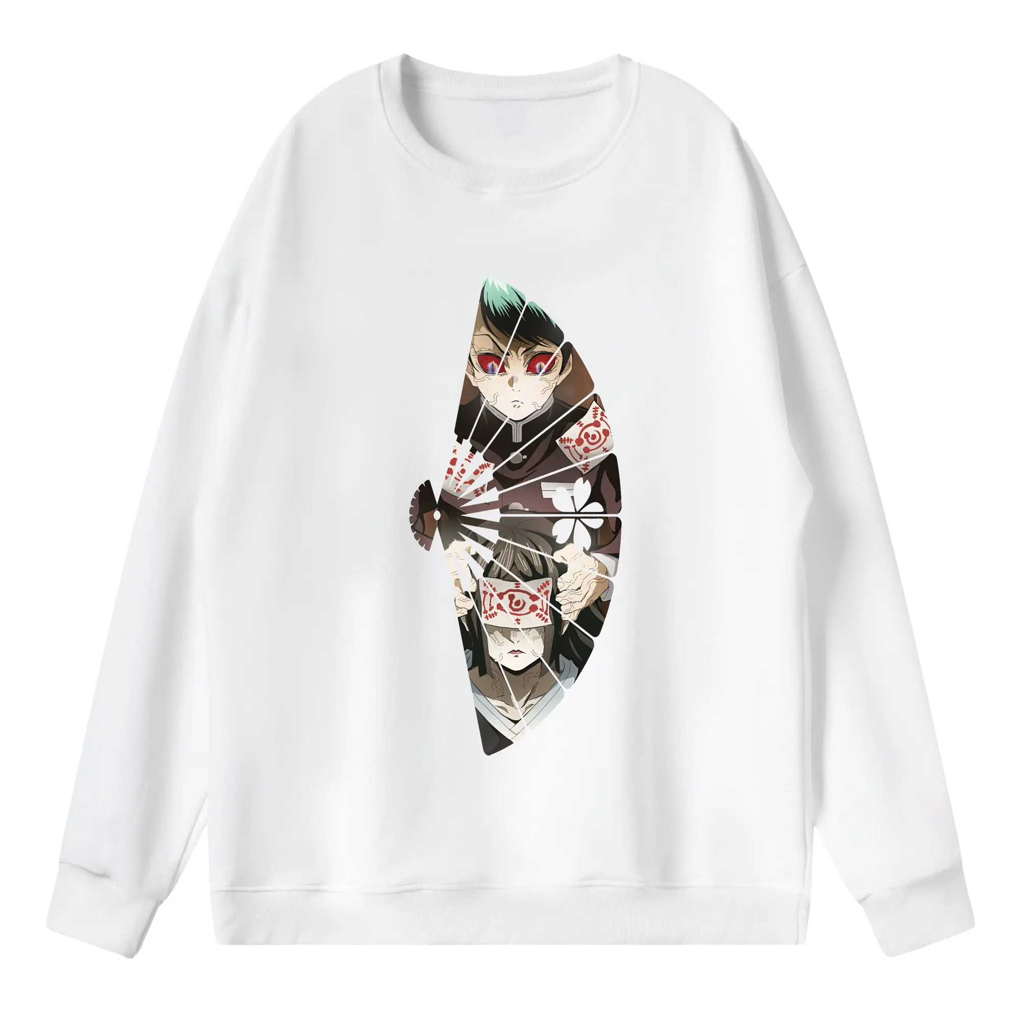 鬼滅の刃 グッズ,愈史郎 - 薄手 クルーネック スウェット 裏毛260g · ポリエステル 春秋向け カジュアル 男女兼用 · トレーナー デイリー スポーツ 散歩に最適
