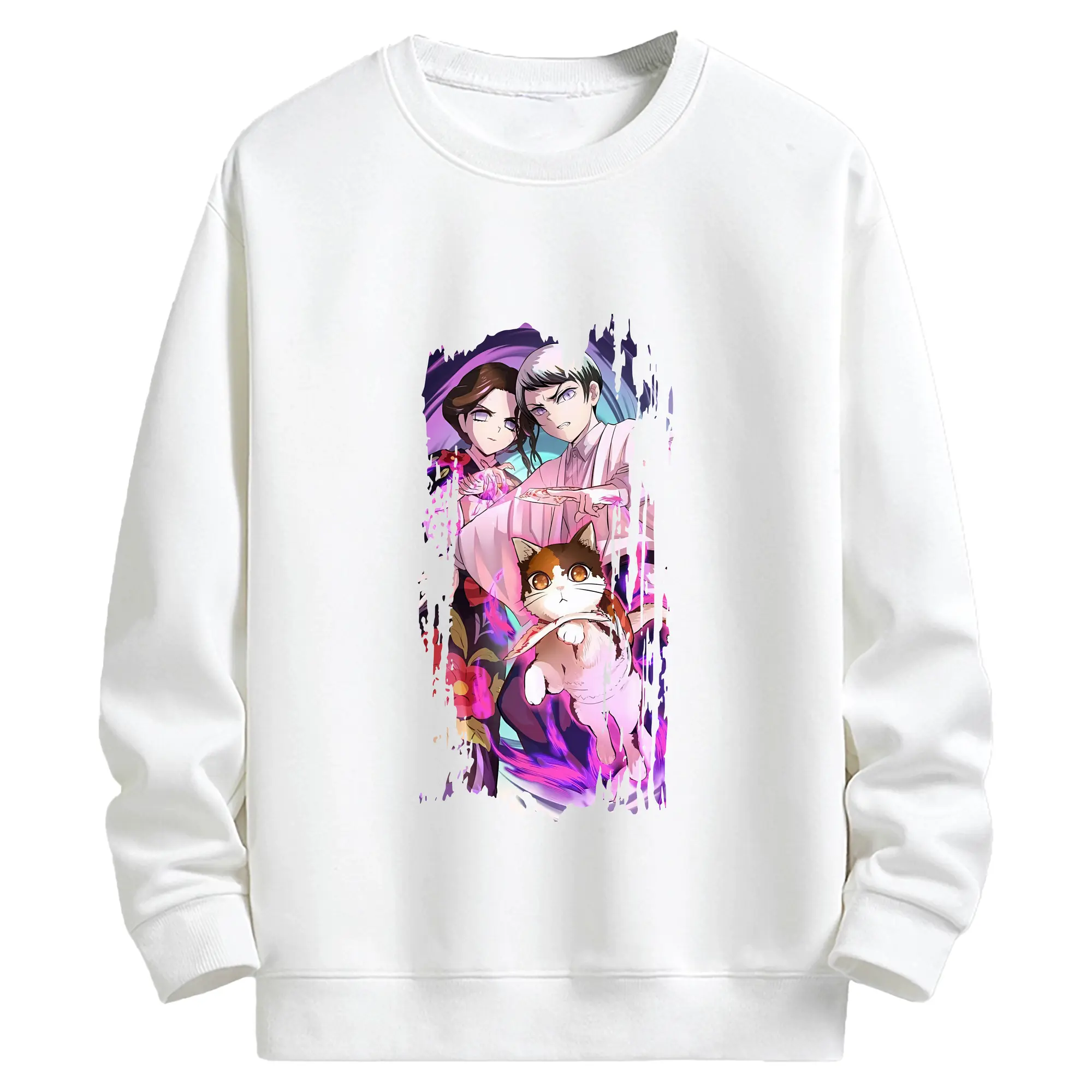 鬼滅の刃 グッズ,愈史郎 - キッズ クルーネックスウェットシャツ ・ フロントプリント ・ 綿80％ ポリエステル20％ ・ 快適 通学 スポーツ 日常使い お散歩用