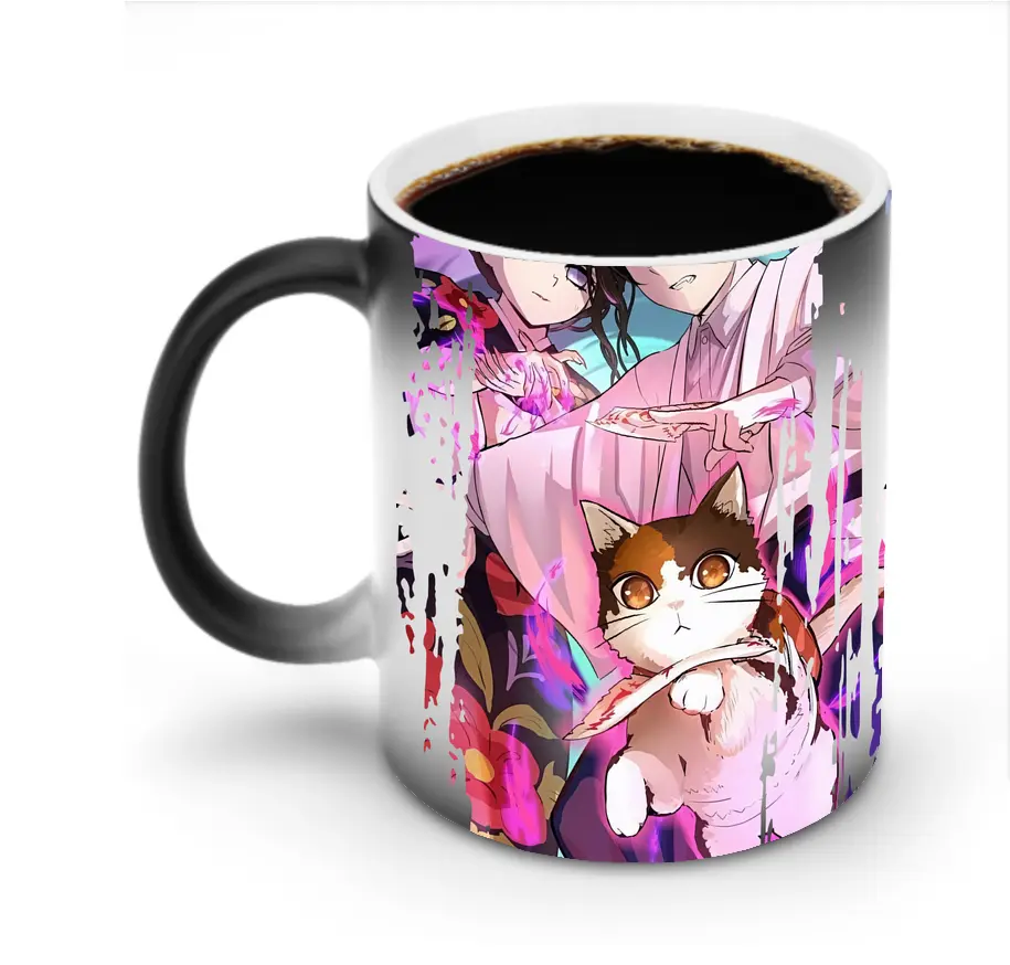 鬼滅の刃 グッズ,愈史郎 - 変色マグカップ ・ セラミック ・ 熱転写プリント ・ 耐久性 高品質 ・ ギフト・自宅用 コーヒー お茶