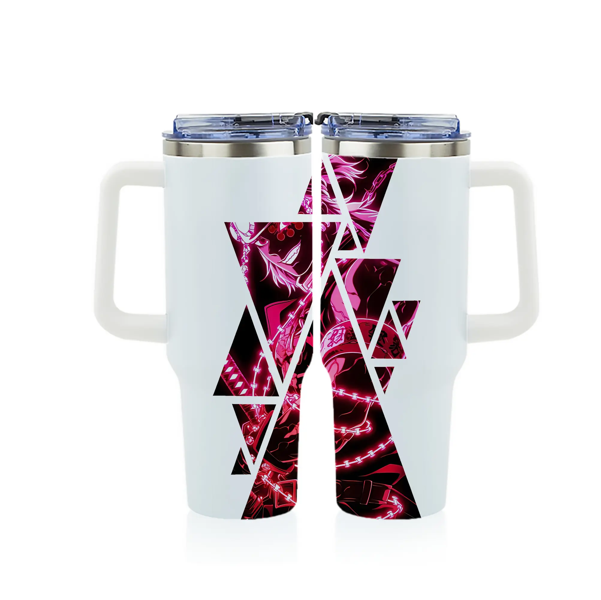 鬼滅の刃 グッズ,宇髄 天元 - 1200mL フルプリント車用タンブラー ・ 304ステンレス 内側 ・ 201ステンレス 外側 ・ 保温 保冷 ・ 通勤 ドライブ アウトドア用