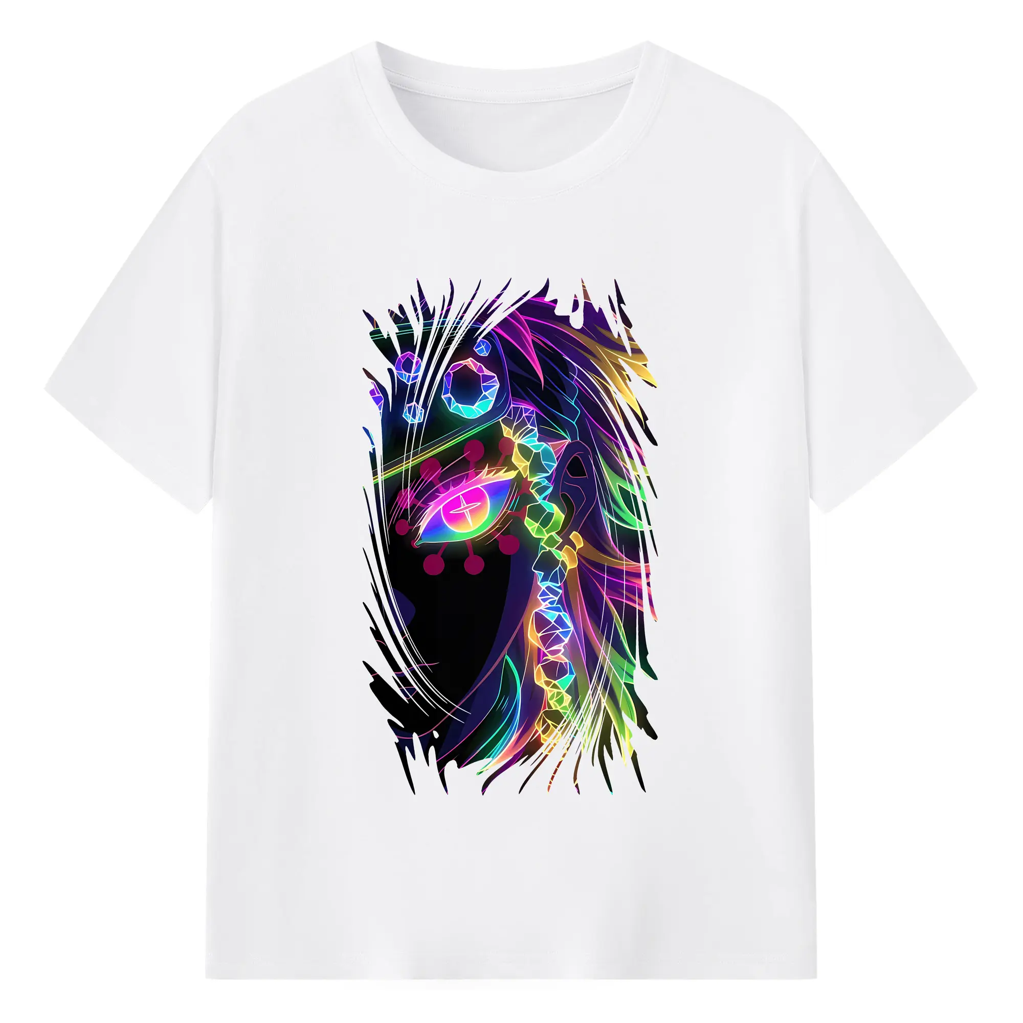 鬼滅の刃 グッズ,宇髄 天元 - 綿100％ 半袖Tシャツ ・ フロントプリント ・ 快適 通気性 ・ 日常使い 散歩 スポーツ用