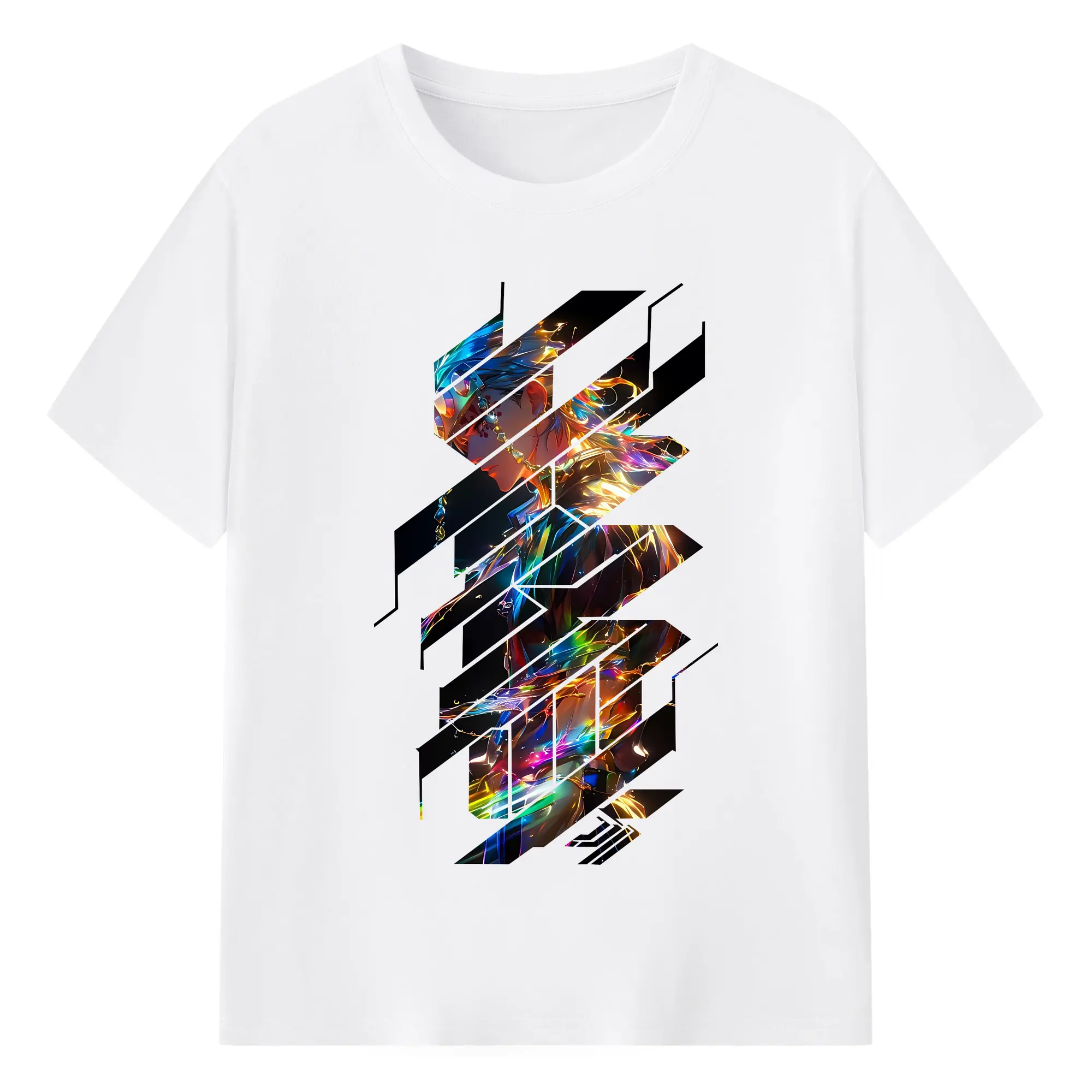 鬼滅の刃 グッズ,宇髄 天元 - 綿100％ 半袖Tシャツ ・ フロントプリント ・ 快適 通気性 ・ 日常使い 散歩 スポーツ用