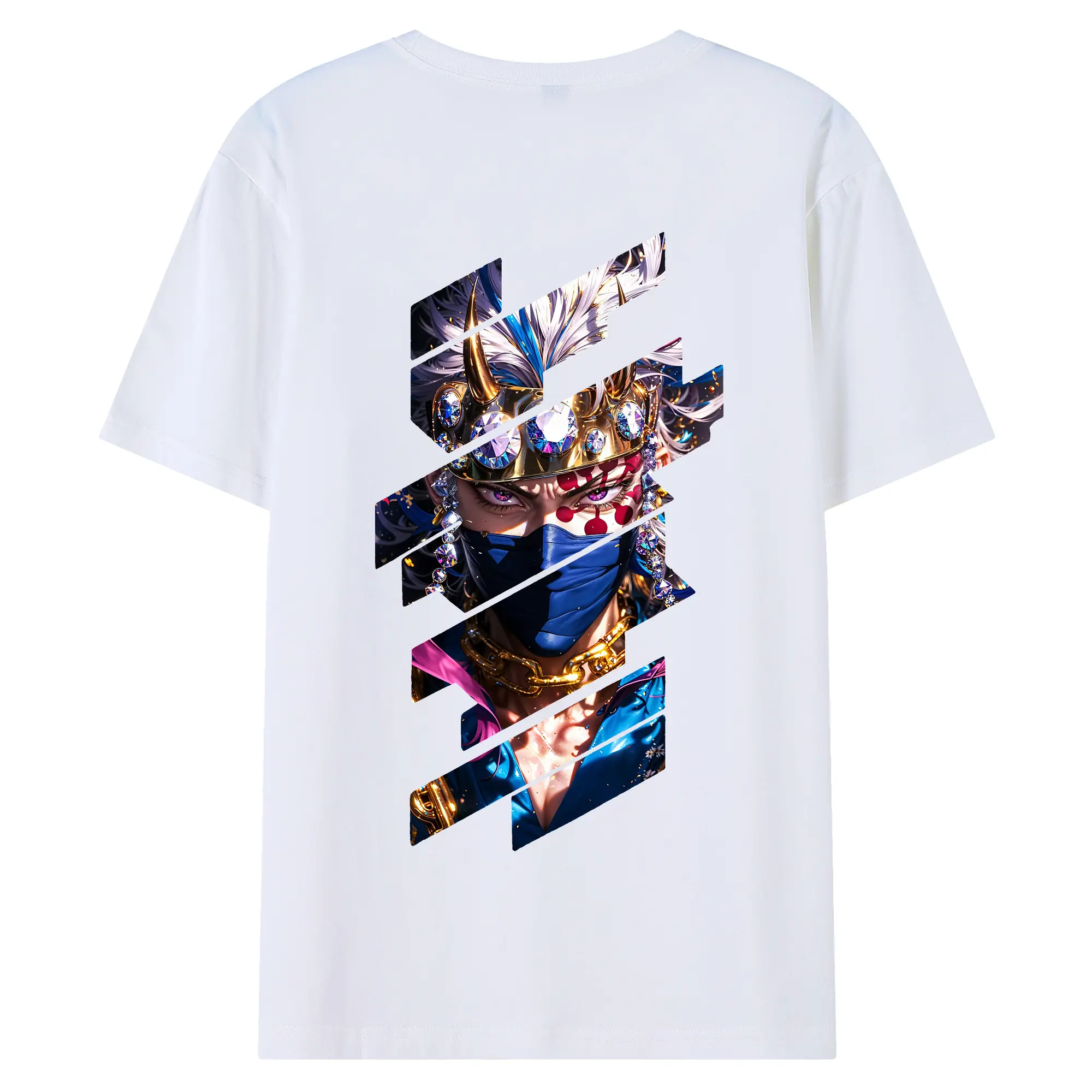 鬼滅の刃 グッズ,宇髄 天元 - 綿100％ 半袖Tシャツ ・ バックプリント ・ 快適 通気性 ・ 日常使い 散歩 スポーツ用