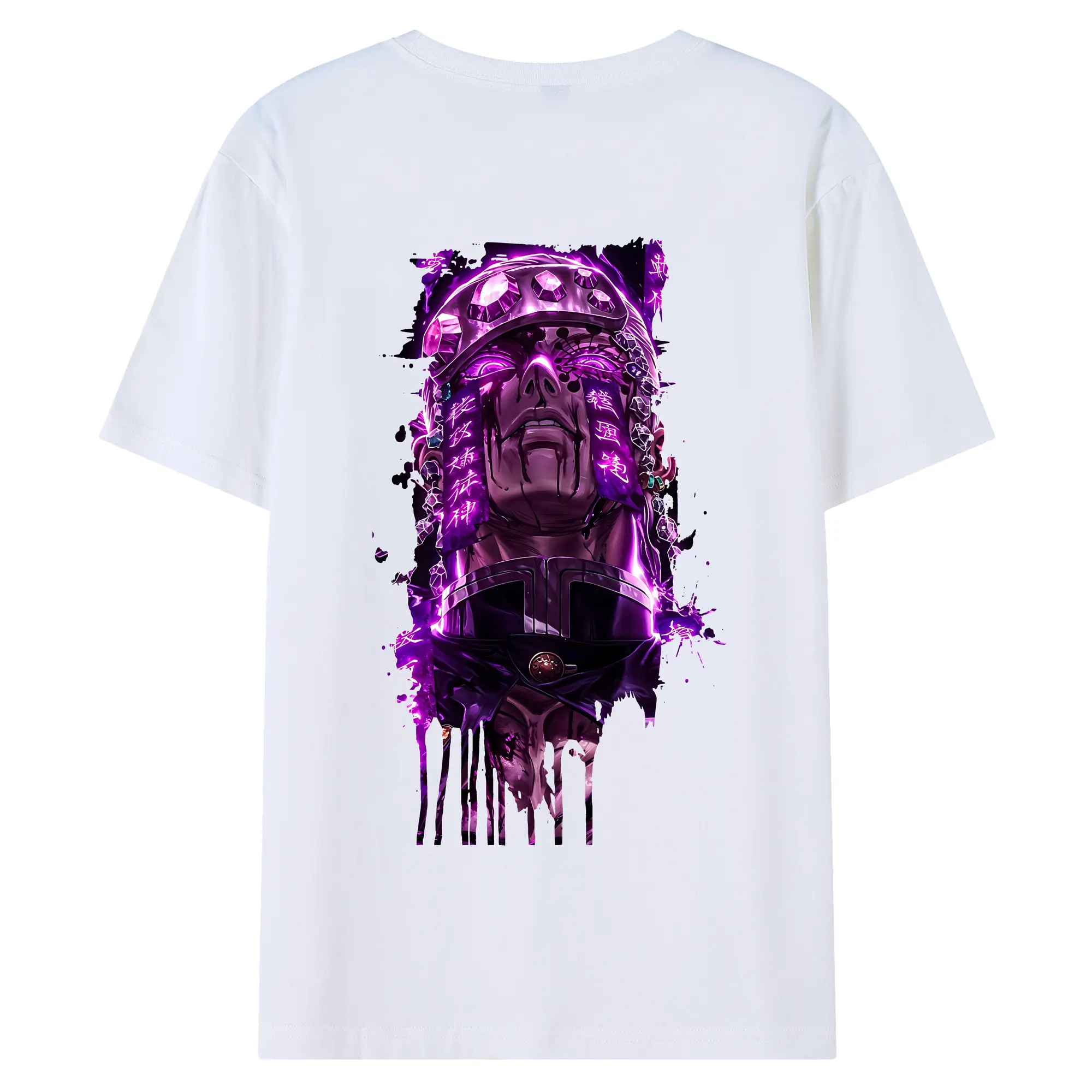 鬼滅の刃 グッズ,宇髄 天元 - 綿100％ 半袖Tシャツ ・ バックプリント ・ 快適 通気性 ・ 日常使い 散歩 スポーツ用