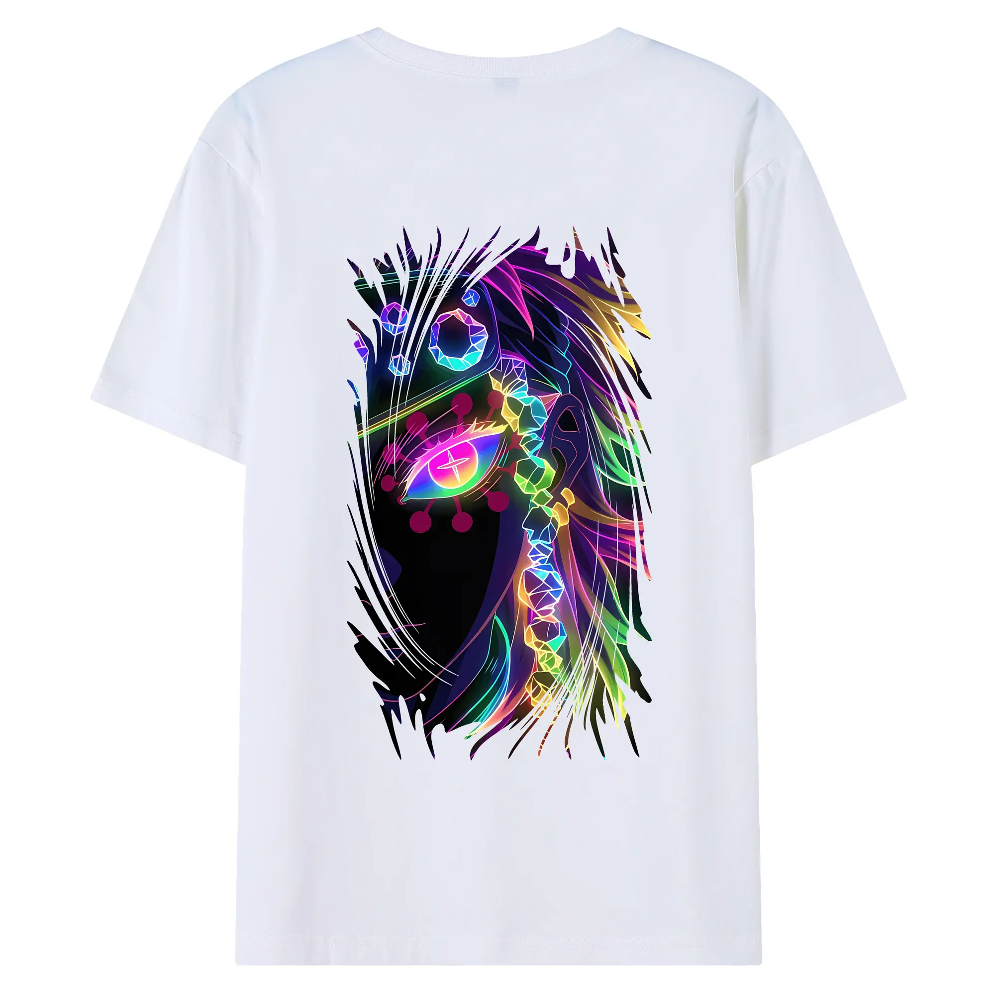 鬼滅の刃 グッズ,宇髄 天元 - 綿100％ 半袖Tシャツ ・ バックプリント ・ 快適 通気性 ・ 日常使い 散歩 スポーツ用