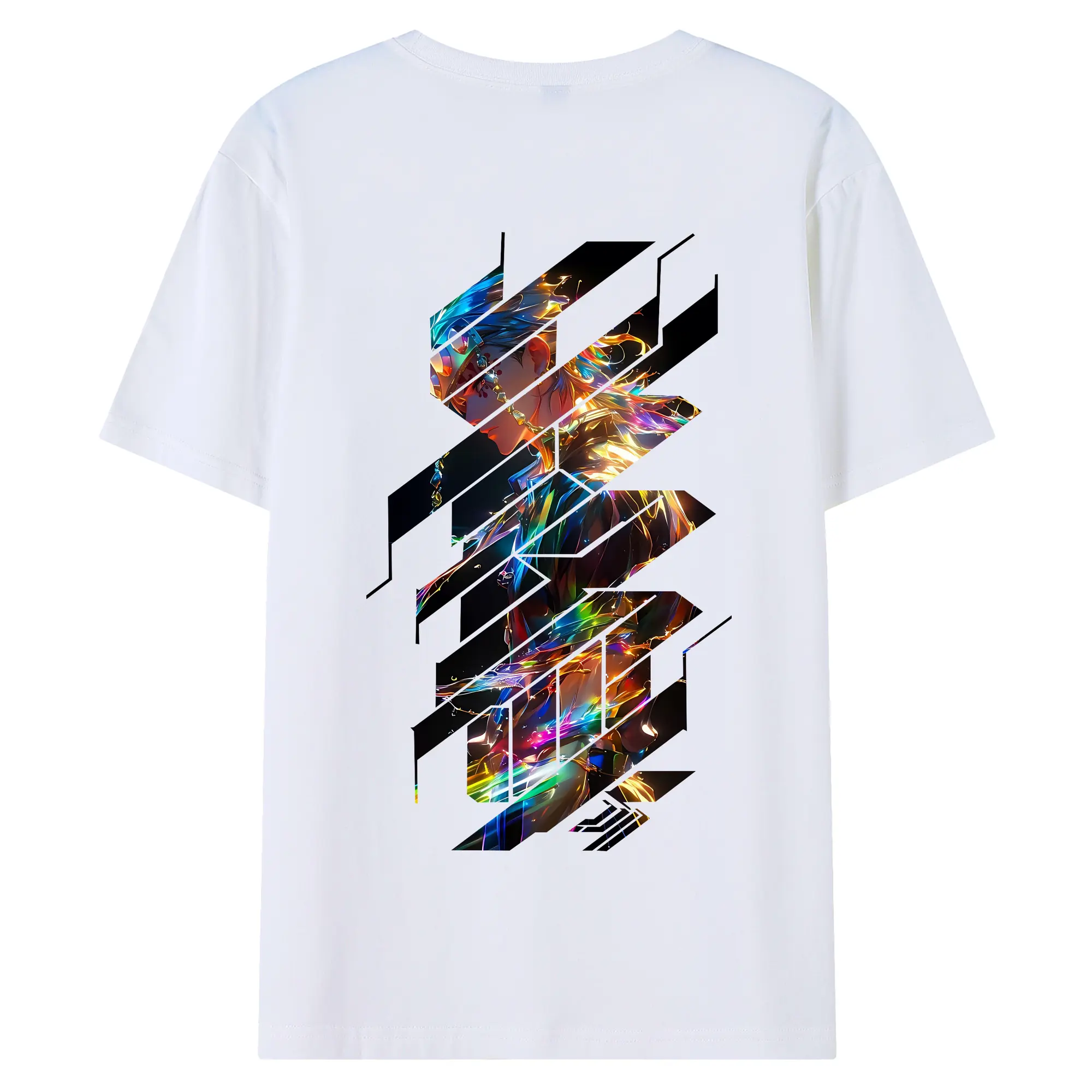 鬼滅の刃 グッズ,宇髄 天元 - 綿100％ 半袖Tシャツ ・ バックプリント ・ 快適 通気性 ・ 日常使い 散歩 スポーツ用