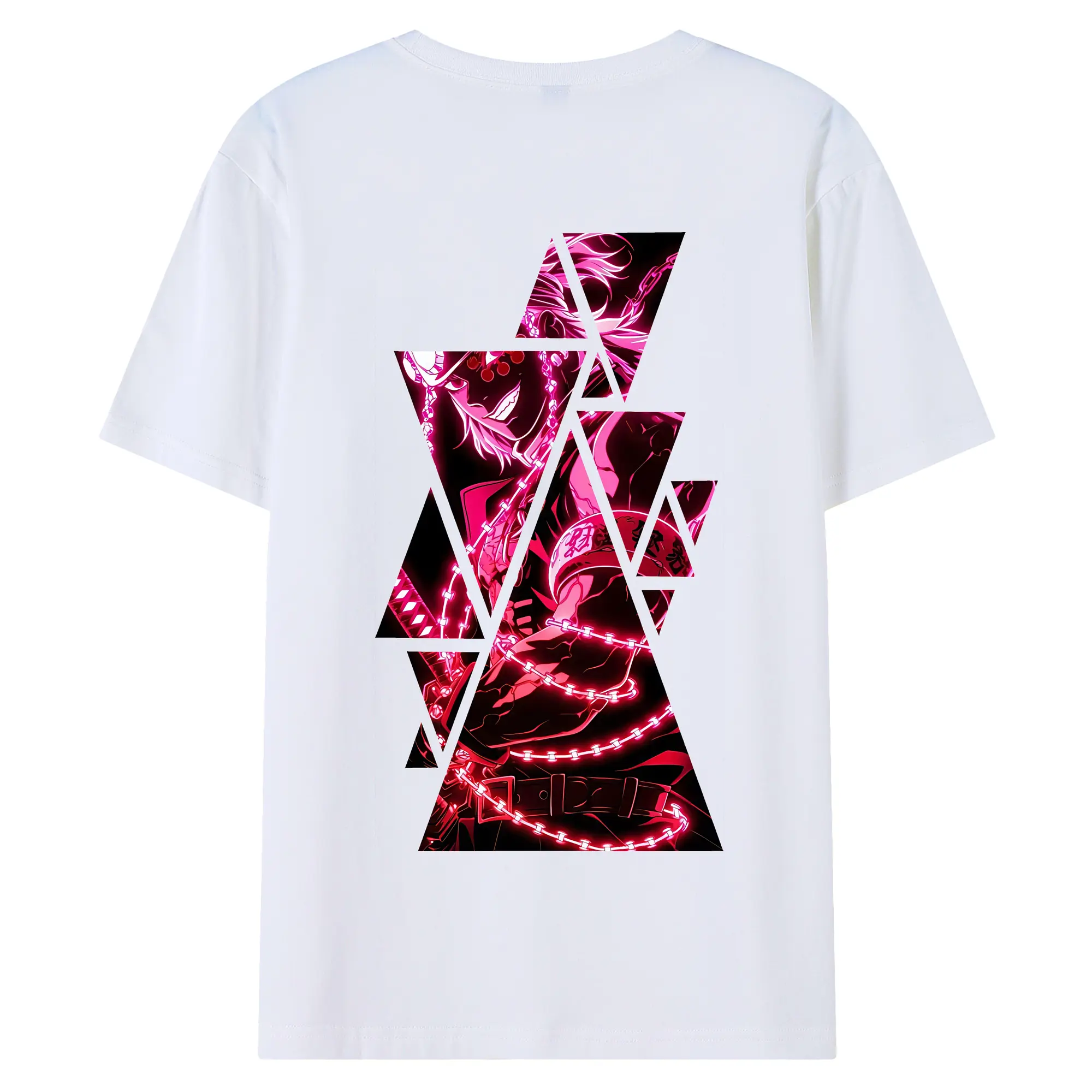 鬼滅の刃 グッズ,宇髄 天元 - 綿100％ 半袖Tシャツ ・ バックプリント ・ 快適 通気性 ・ 日常使い 散歩 スポーツ用