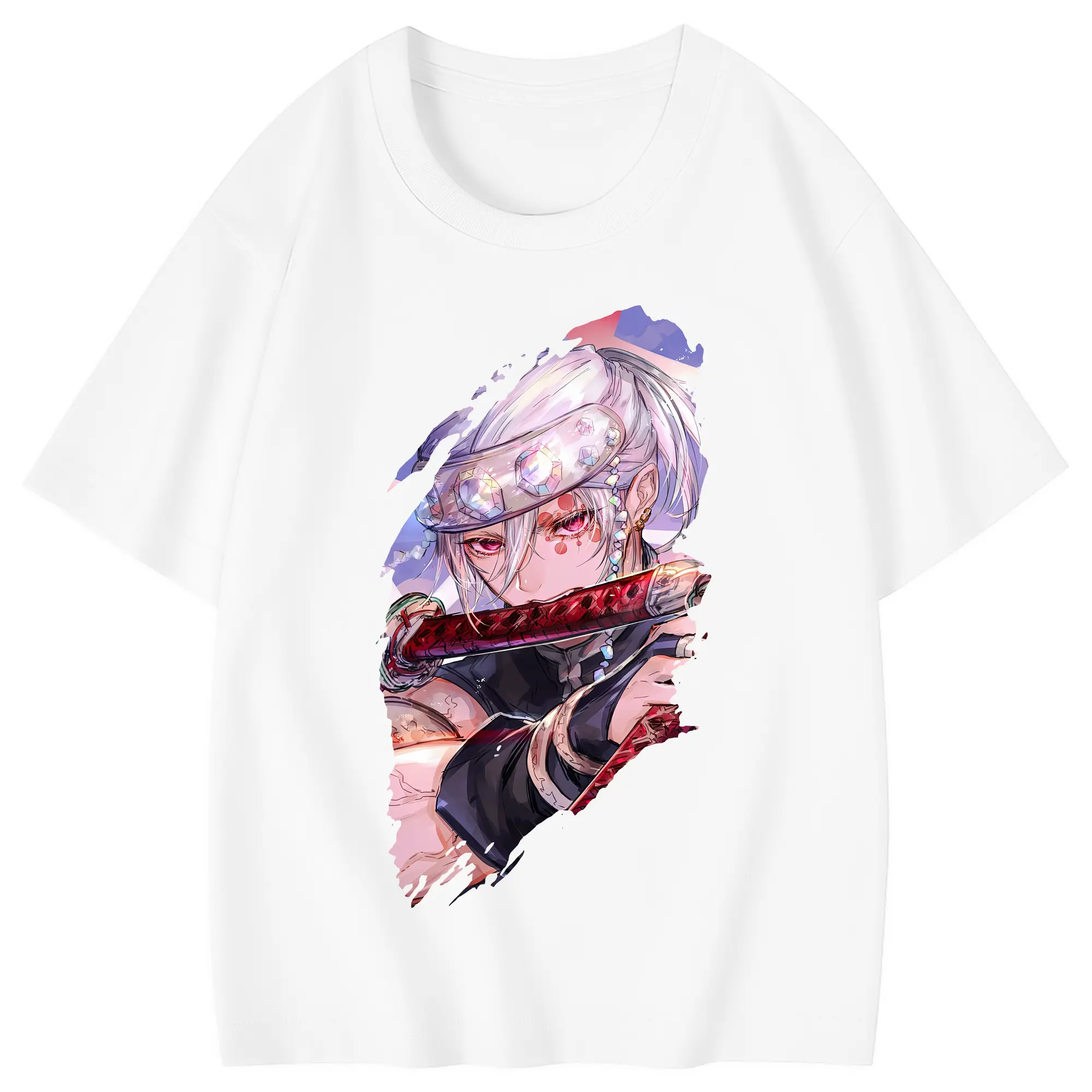 鬼滅の刃 グッズ,宇髄 天元 - 綿100％ キッズTシャツ ・ フロントプリント ・ 快適 通気性 ・ スポーツ カジュアル 散歩用