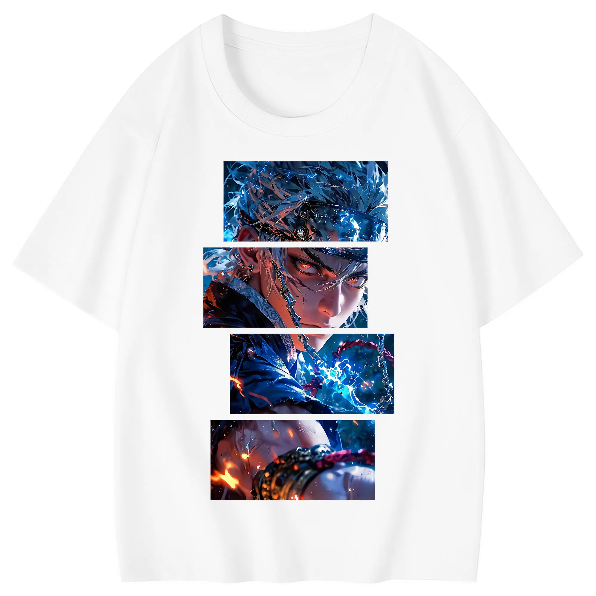 鬼滅の刃 グッズ,宇髄 天元 - 綿100％ キッズTシャツ ・ フロントプリント ・ 快適 通気性 ・ スポーツ カジュアル 散歩用