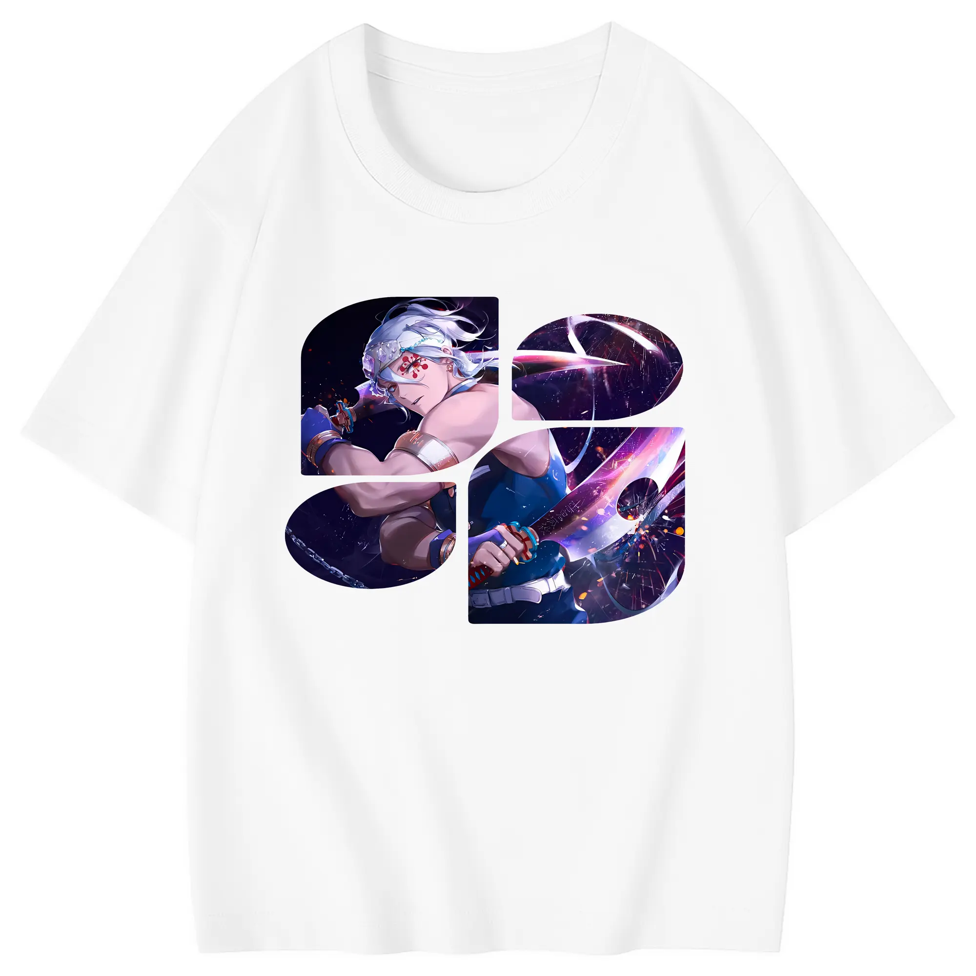 鬼滅の刃 グッズ,宇髄 天元 - 綿100％ キッズTシャツ ・ フロントプリント ・ 快適 通気性 ・ スポーツ カジュアル 散歩用