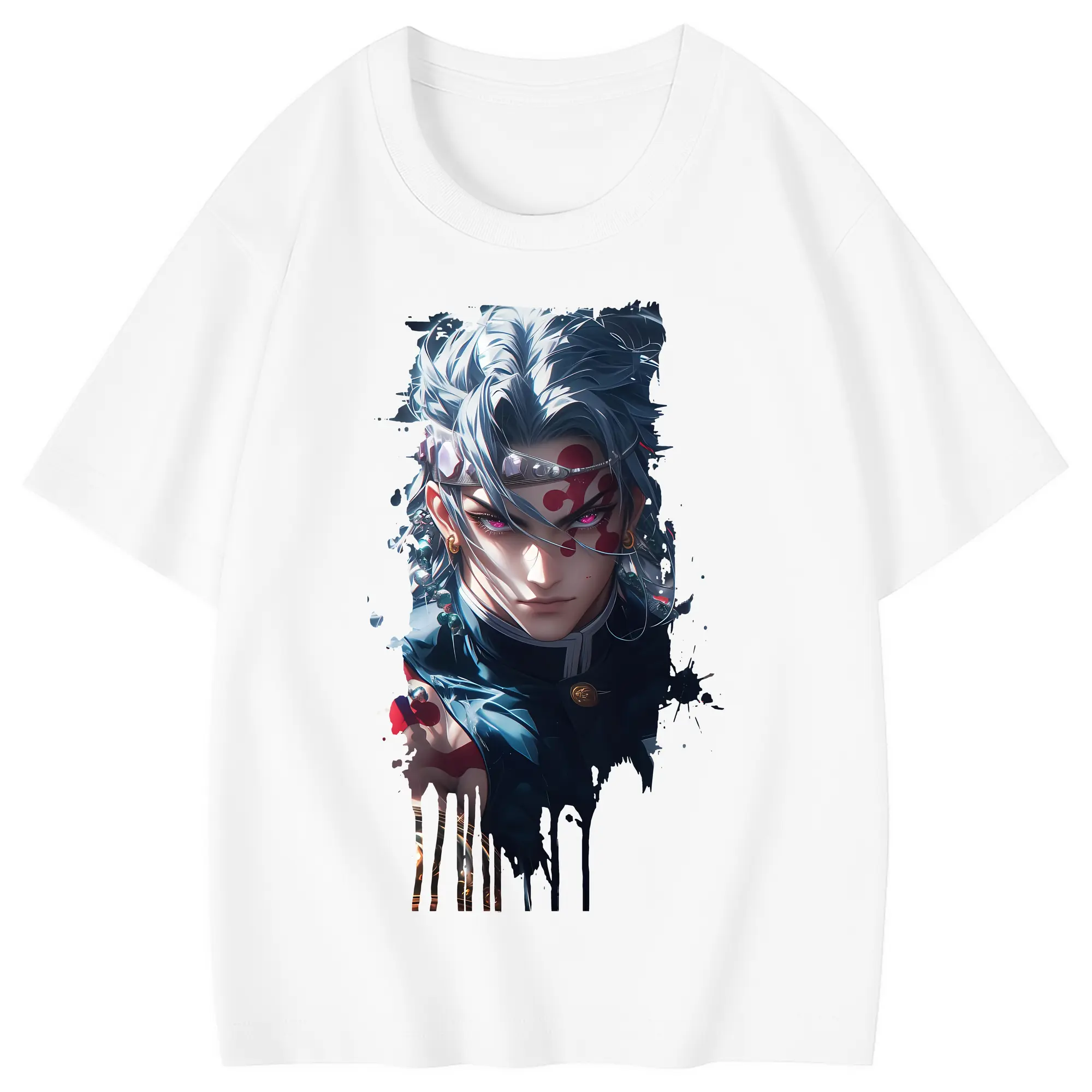 鬼滅の刃 グッズ,宇髄 天元 - 綿100％ キッズTシャツ ・ フロントプリント ・ 快適 通気性 ・ スポーツ カジュアル 散歩用