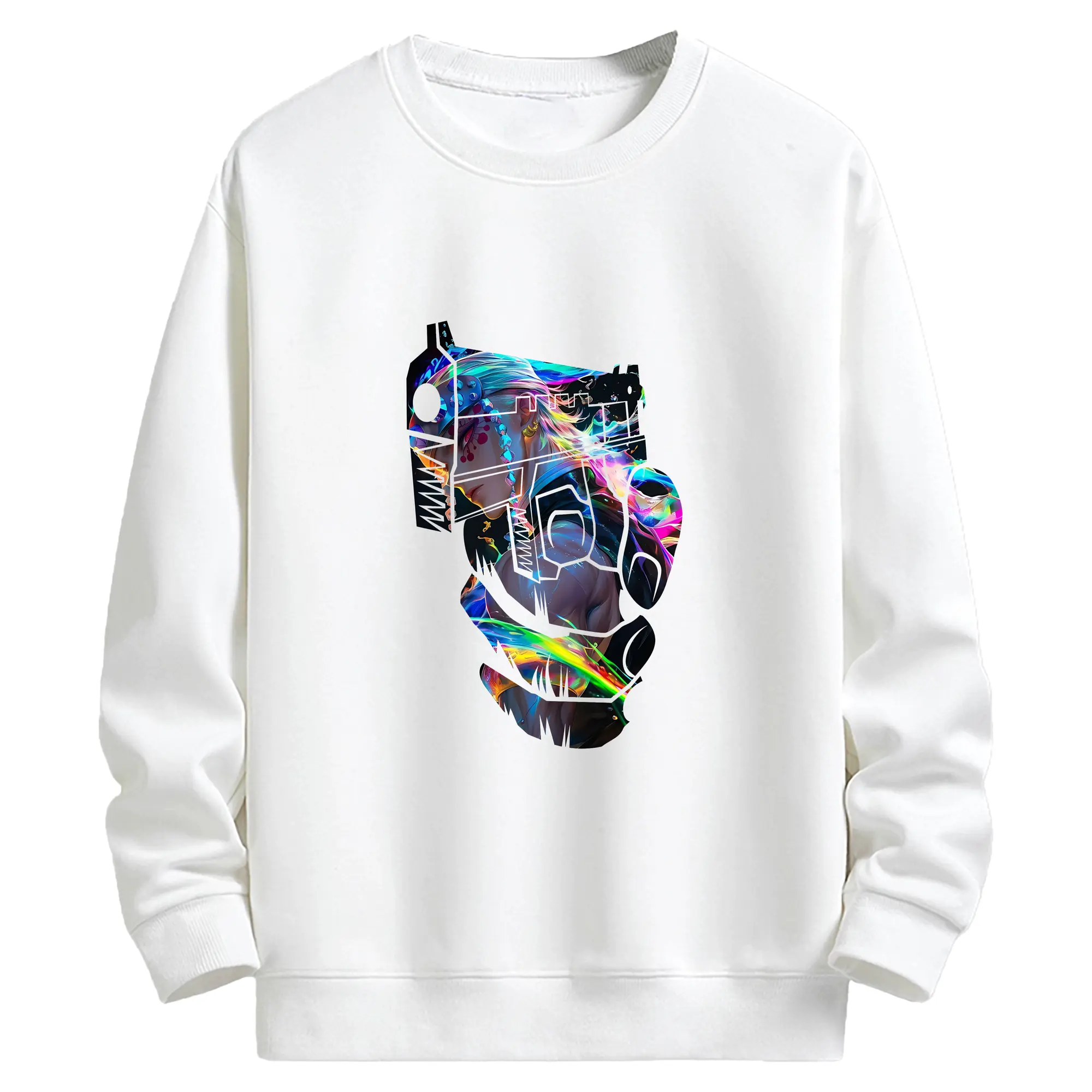 鬼滅の刃 グッズ,宇髄 天元 - 高品質 クルーネック スウェット ・ コットン59％ ポリエステル41％ ・ ユニセックス 長袖 トレーナー ・ カジュアル デイリー スポーツ 散歩用